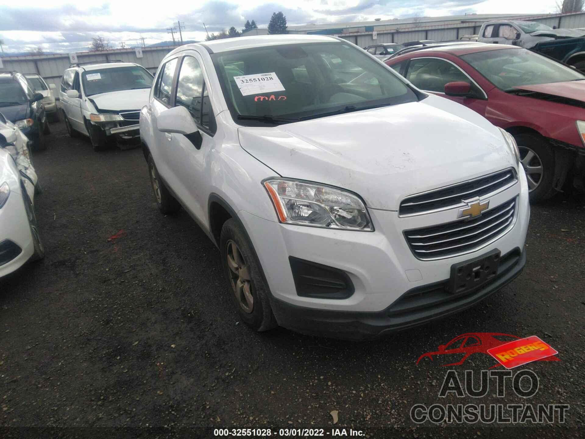 CHEVROLET TRAX 2016 - 3GNCJNSBXGL254213