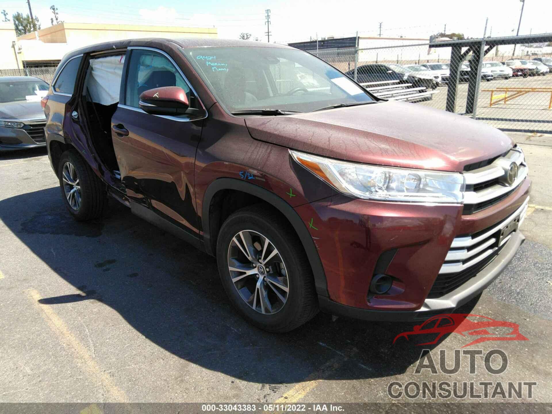 TOYOTA HIGHLANDER 2019 - 5TDZZRFHXKS295168