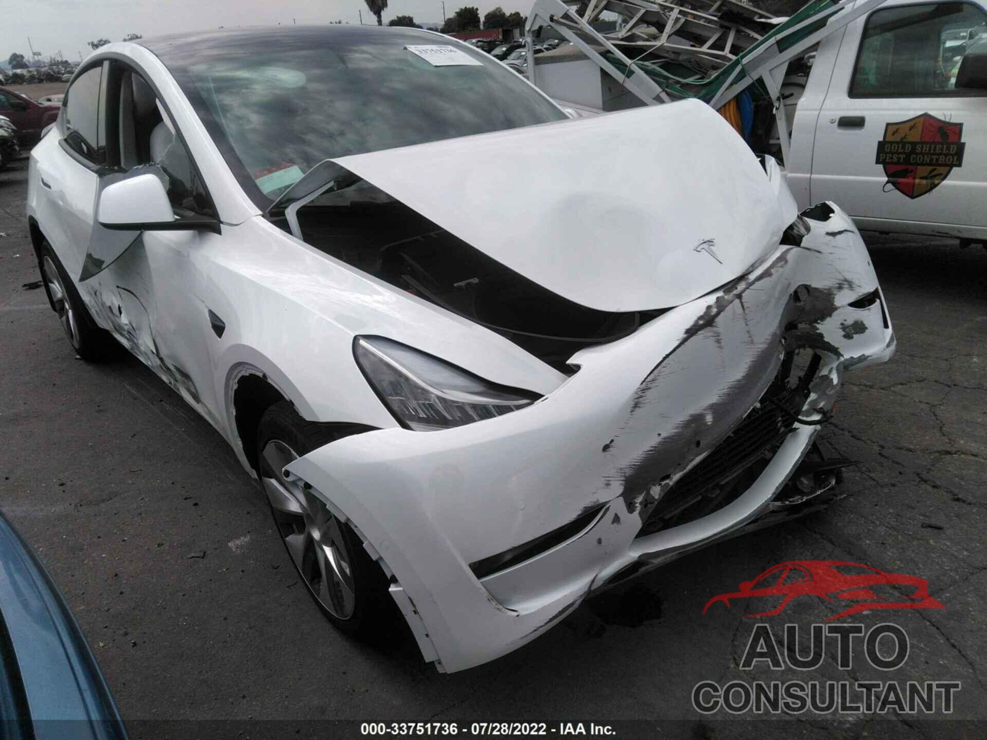 TESLA MODEL Y 2022 - 7SAYGDEE5NF437207