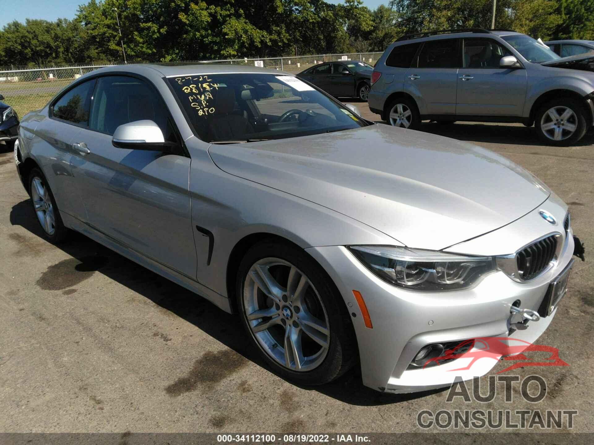 BMW 4 SERIES 2018 - WBA4W9C57JAC98795