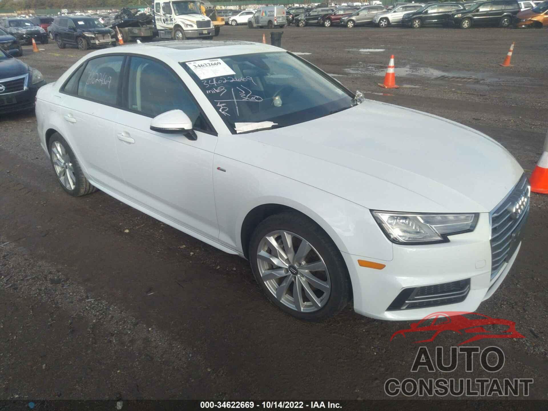 AUDI A4 2018 - WAUDNAF43JN016620