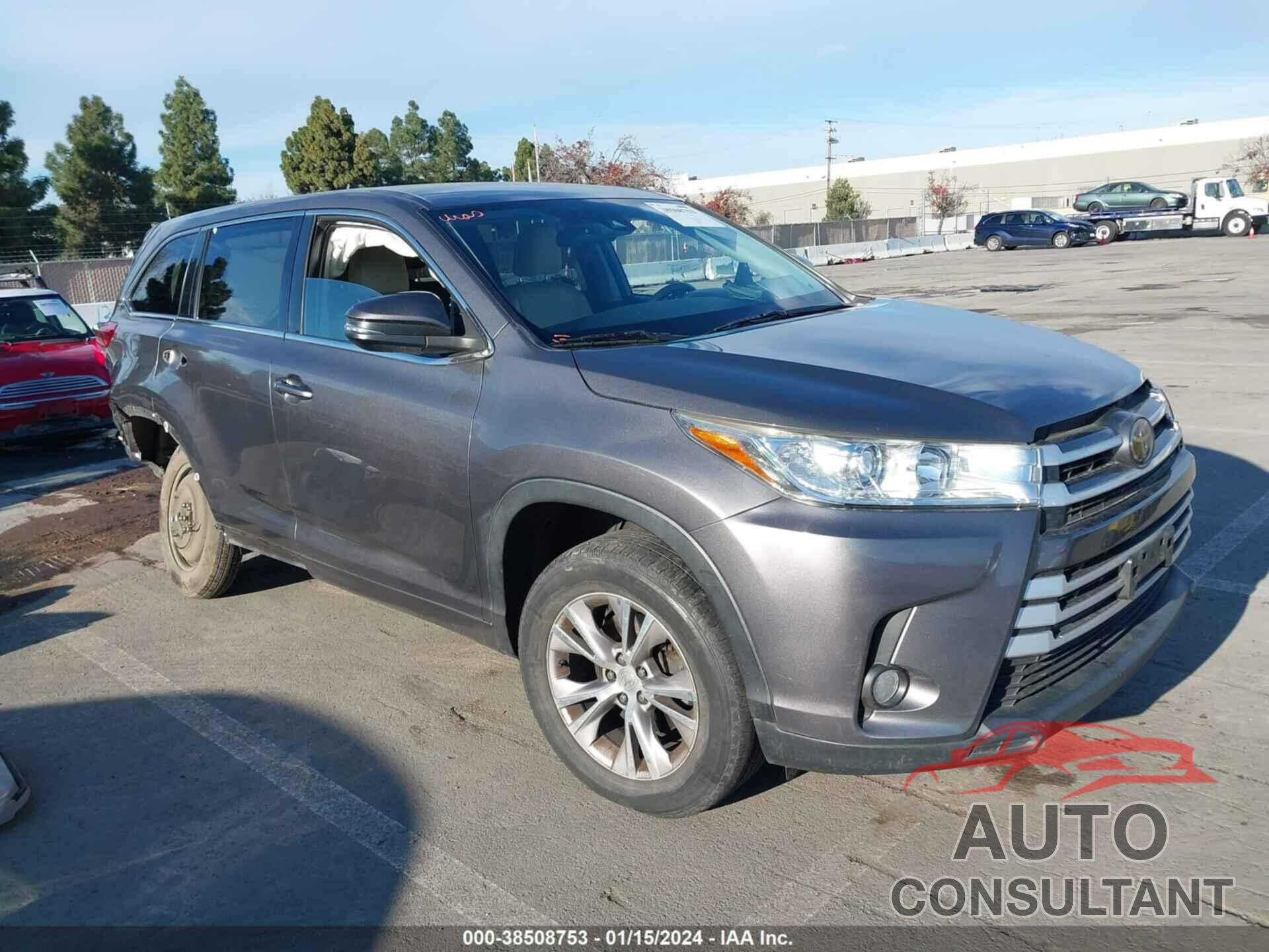 TOYOTA HIGHLANDER 2017 - 5TDZZRFH9HS214542