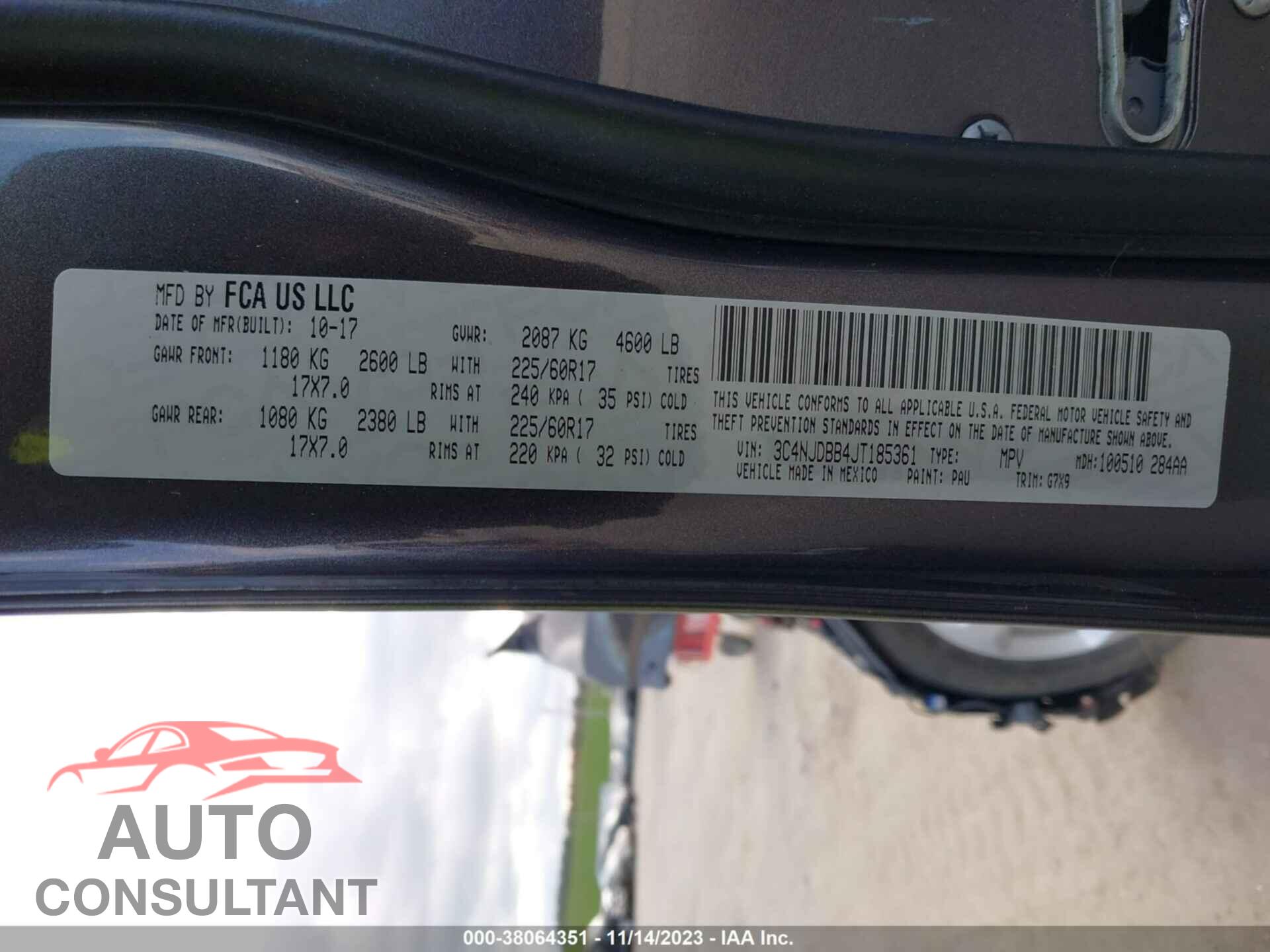 JEEP COMPASS 2018 - 3C4NJDBB4JT185361