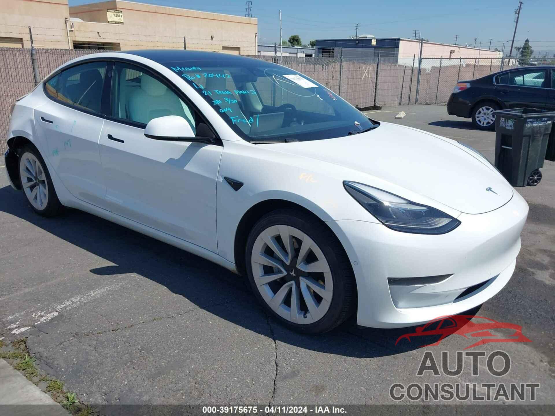 TESLA MODEL 3 2021 - 5YJ3E1EA9MF874814