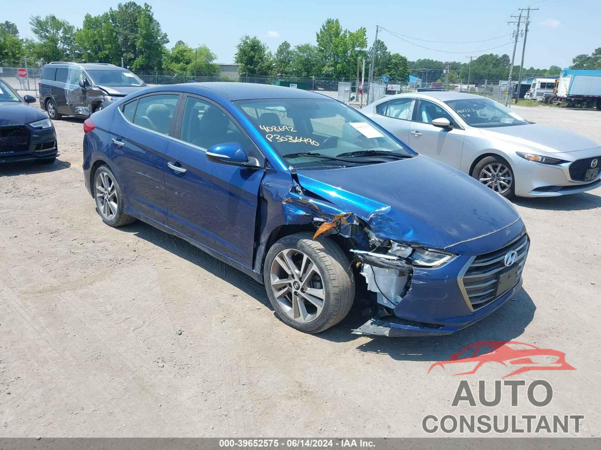 HYUNDAI ELANTRA 2017 - 5NPD84LF1HH049529