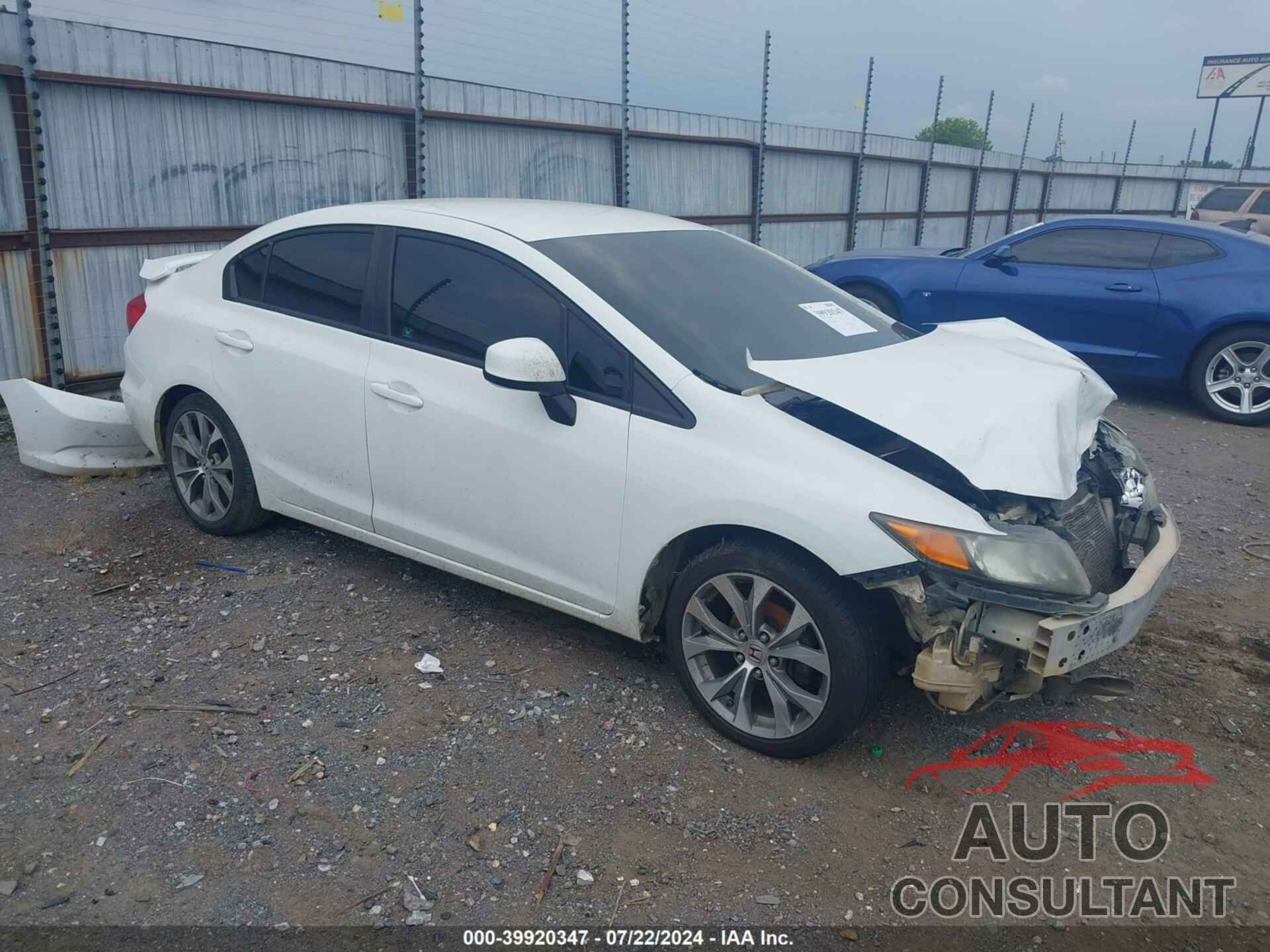 HONDA CIVIC 2012 - 2HGFB2F52CH592103