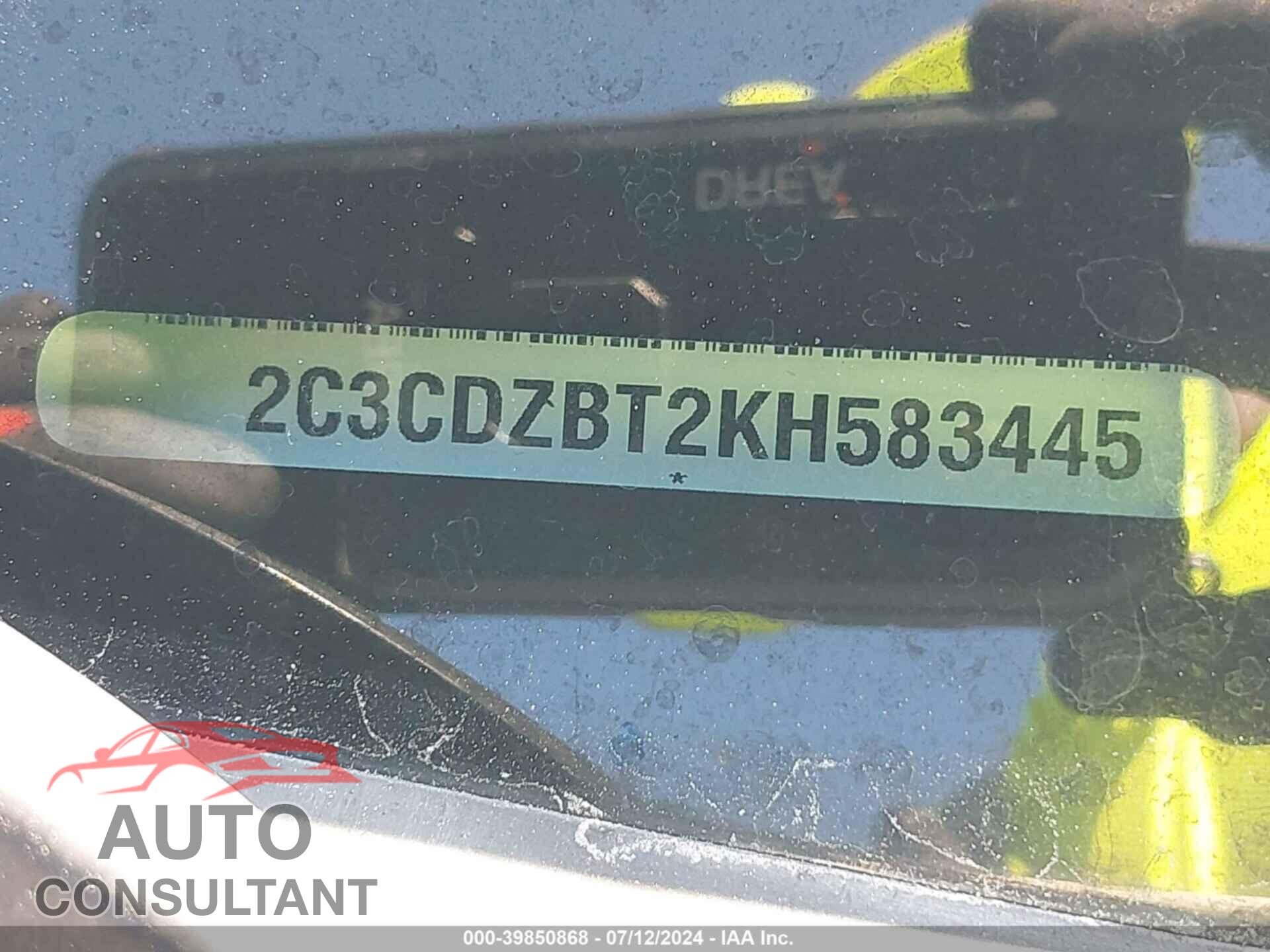 DODGE CHALLENGER 2019 - 2C3CDZBT2KH583445