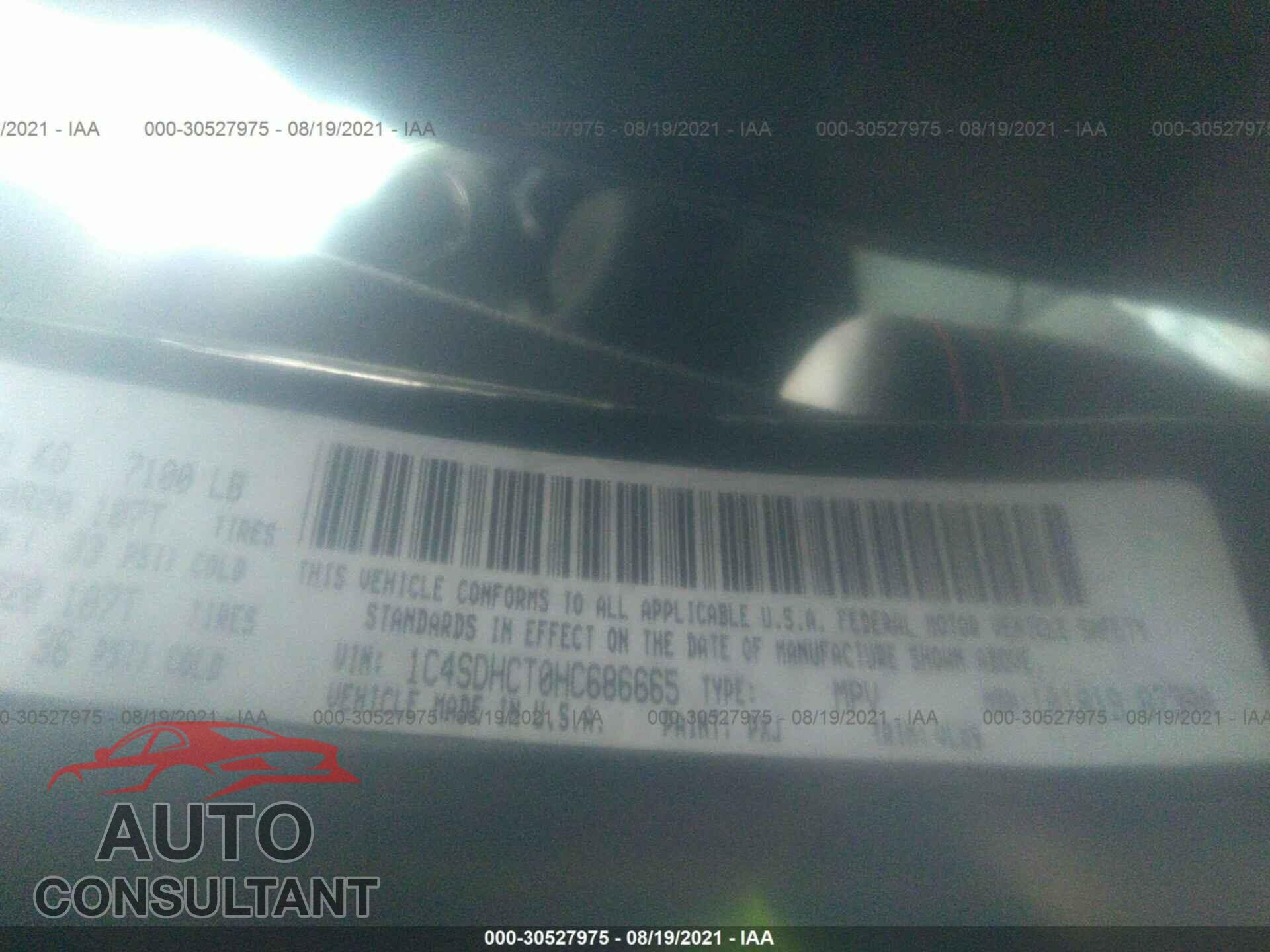 DODGE DURANGO 2017 - 1C4SDHCT0HC686665