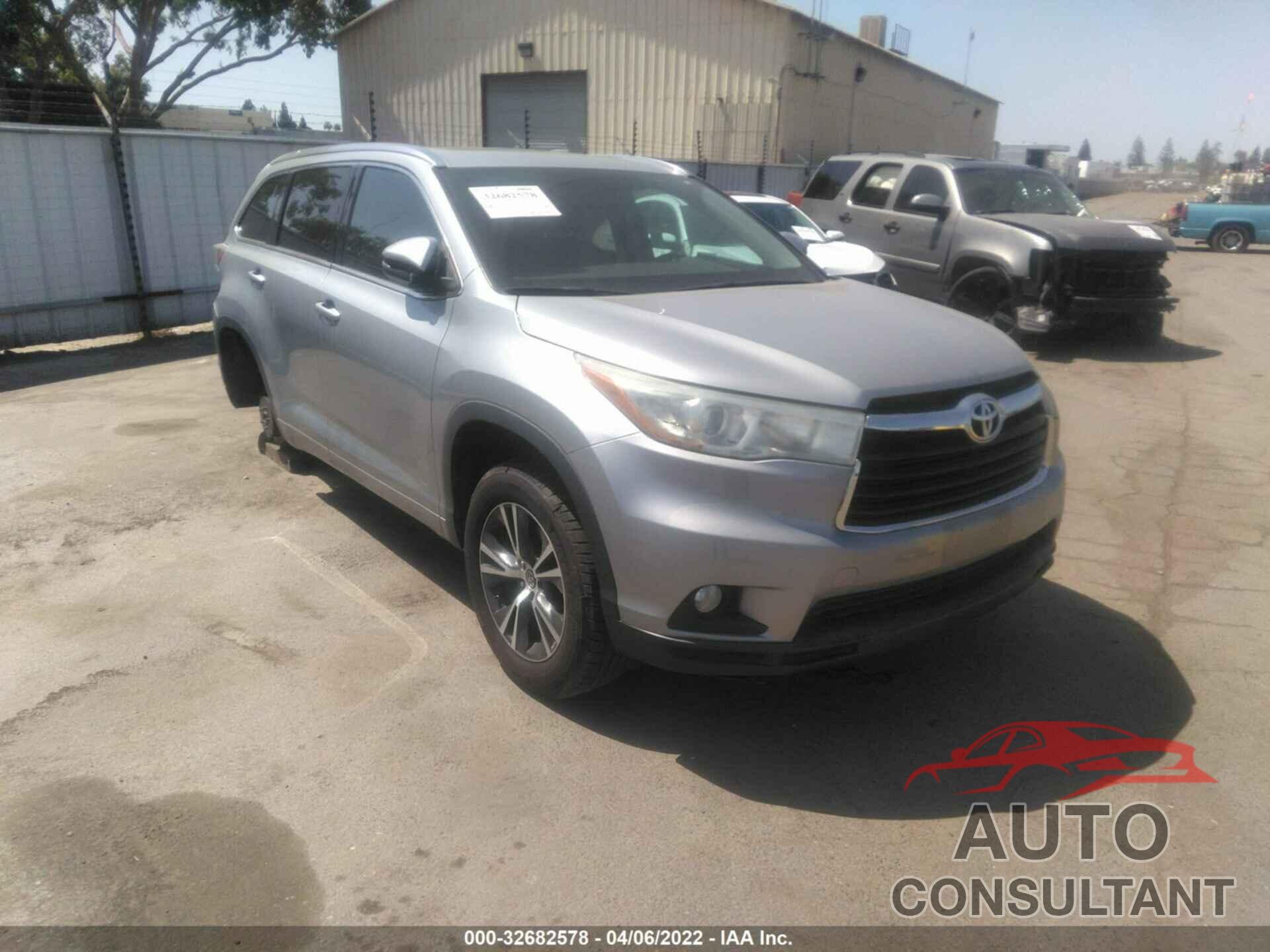 TOYOTA HIGHLANDER 2016 - 5TDKKRFH8GS151132