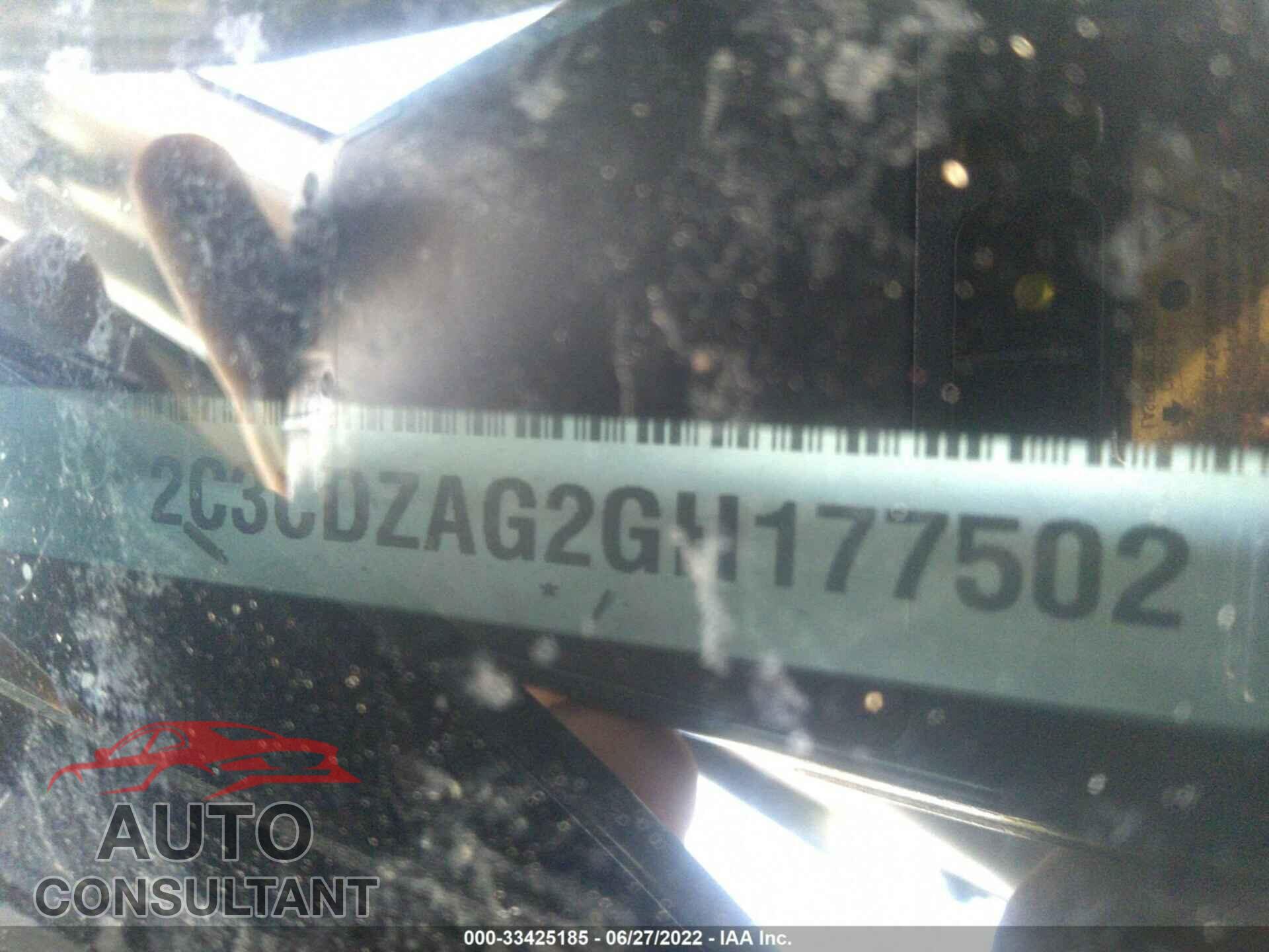 DODGE CHALLENGER 2016 - 2C3CDZAG2GH177502