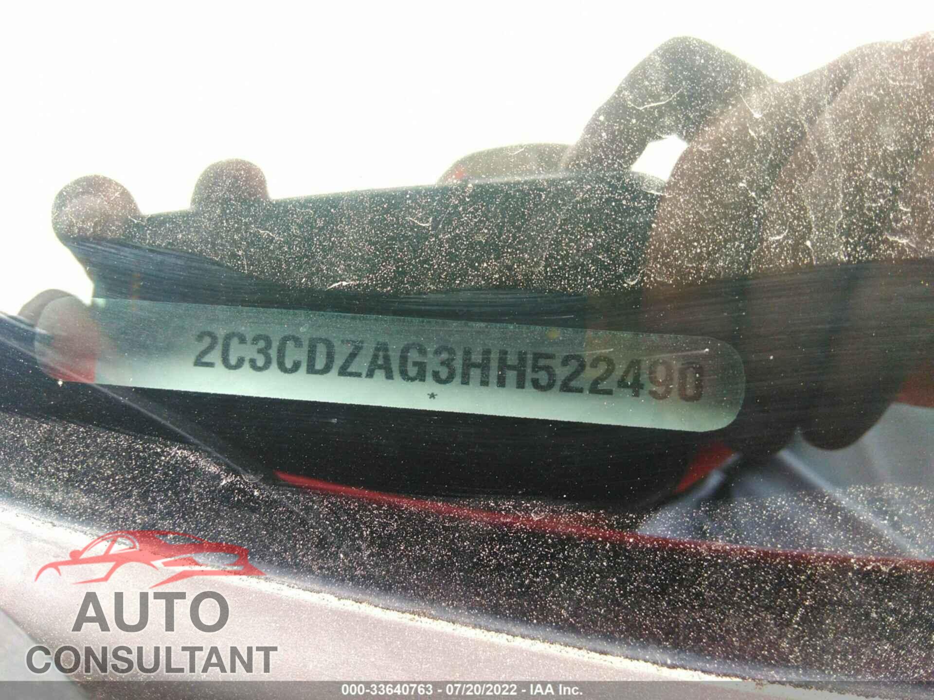 DODGE CHALLENGER 2017 - 2C3CDZAG3HH522490