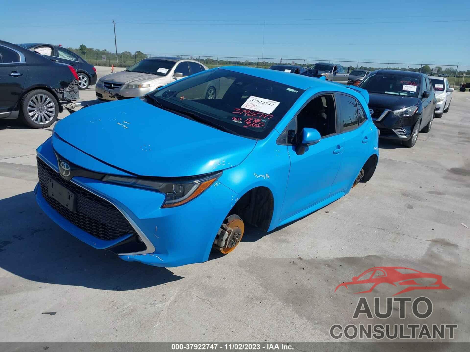 TOYOTA COROLLA HATCHBACK 2019 - JTNK4RBE3K3007483