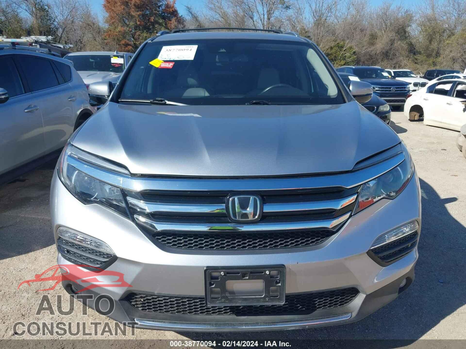 HONDA PILOT 2017 - 5FNYF5H92HB045648