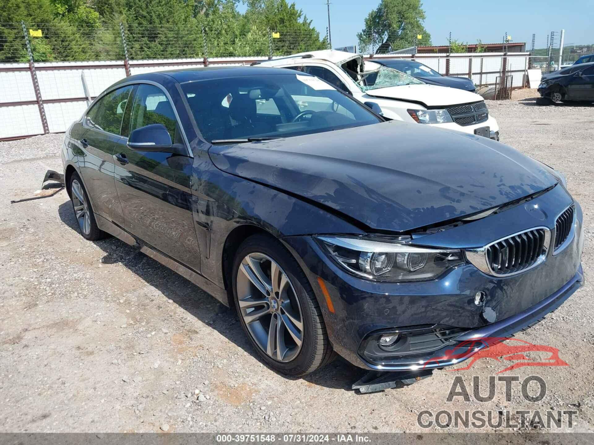 BMW 430I GRAN COUPE 2019 - WBA4J3C58KBL09534