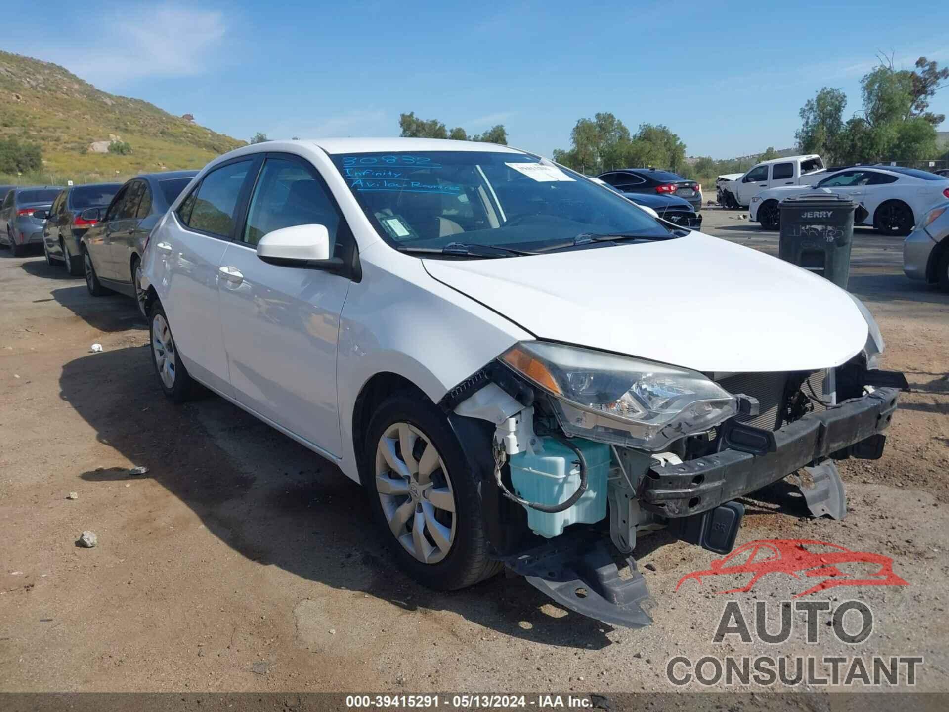 TOYOTA COROLLA 2016 - 5YFBURHE6GP368006