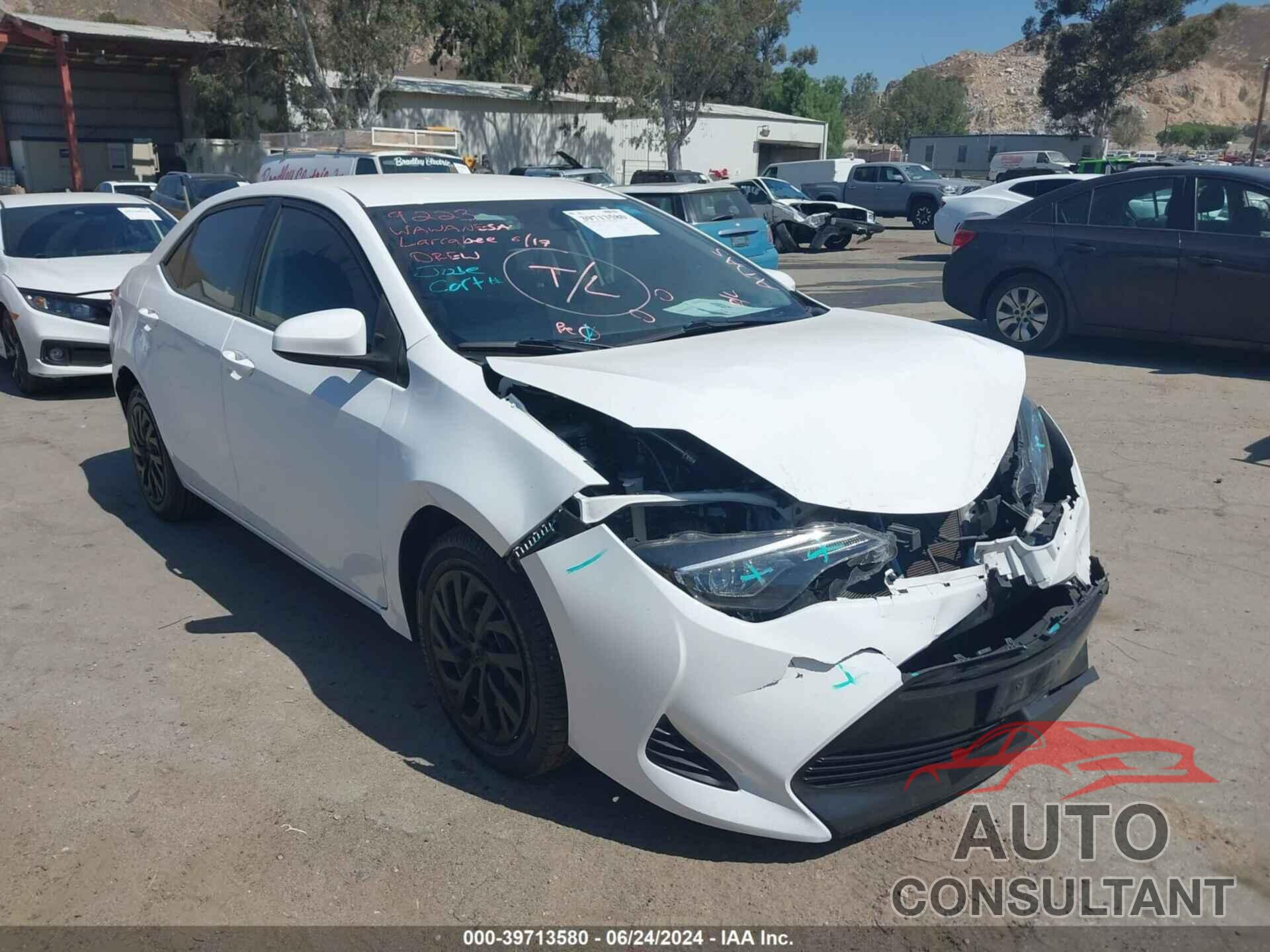 TOYOTA COROLLA 2019 - 2T1BURHE0KC239588