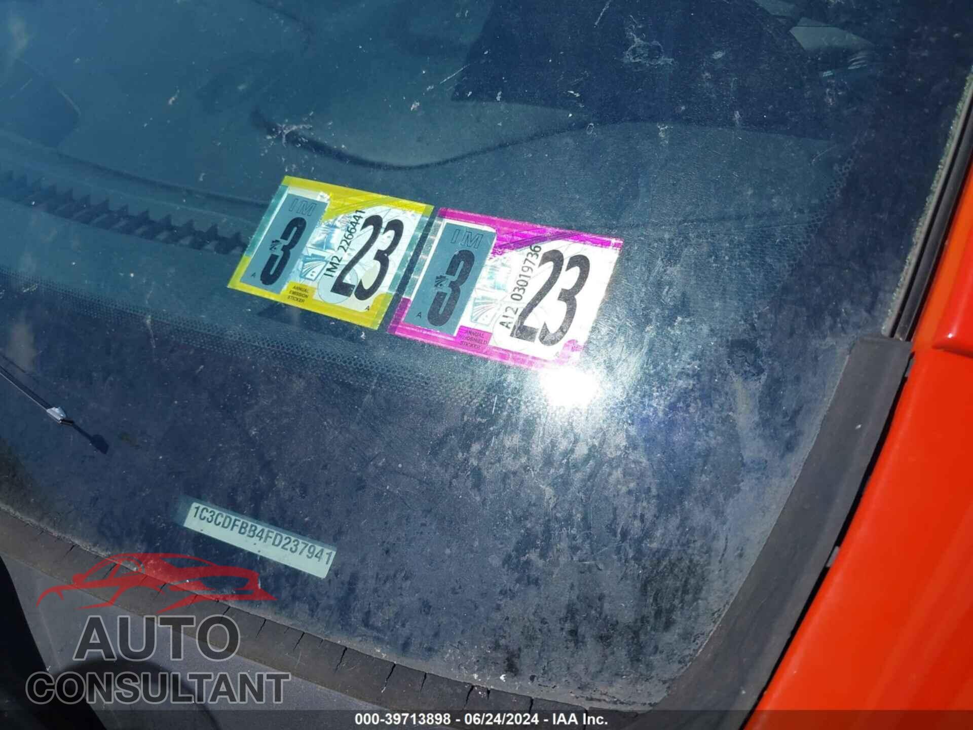 DODGE DART 2015 - 1C3CDFBB4FD237941