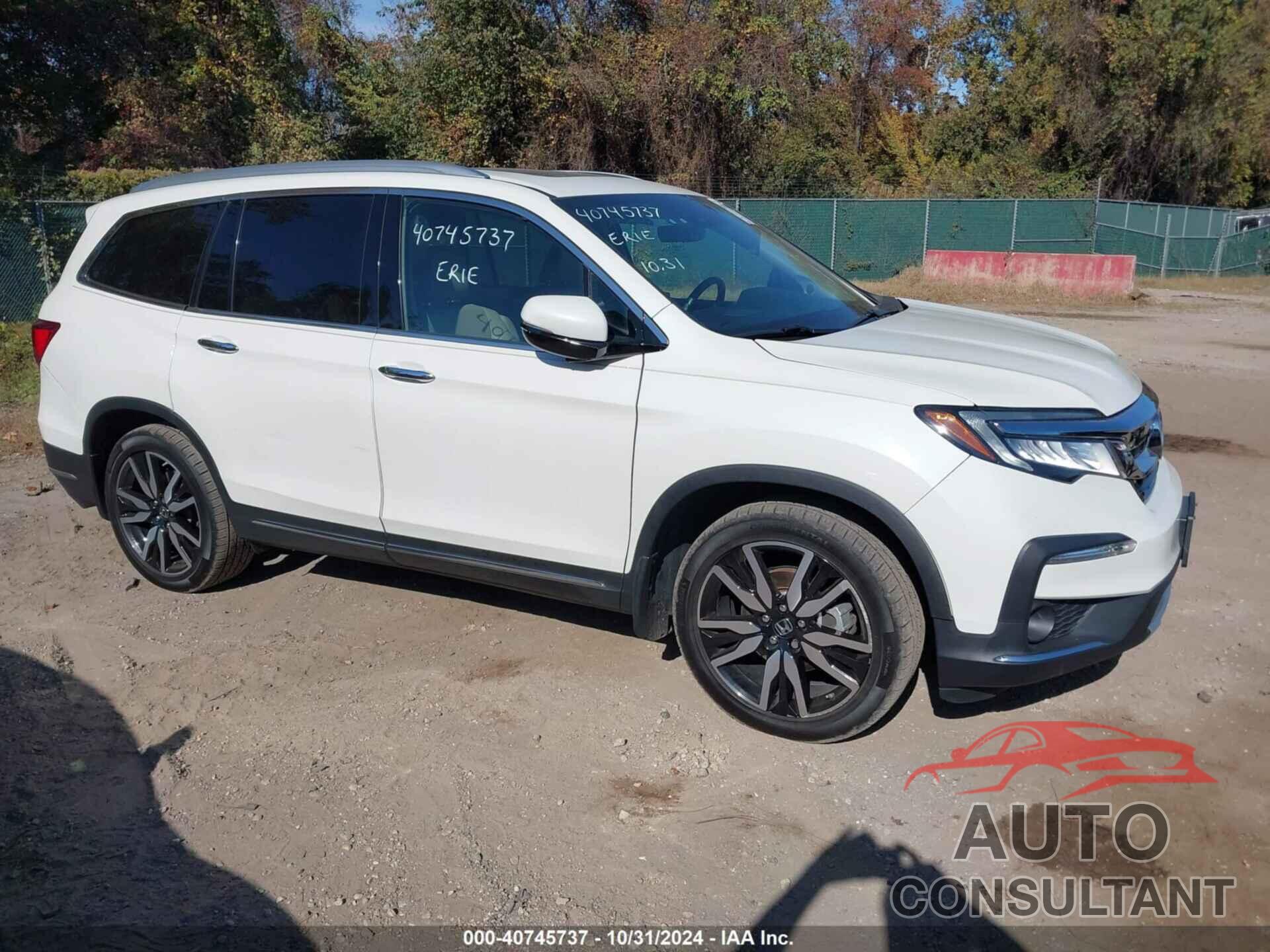 HONDA PILOT 2019 - 5FNYF6H0XKB036646