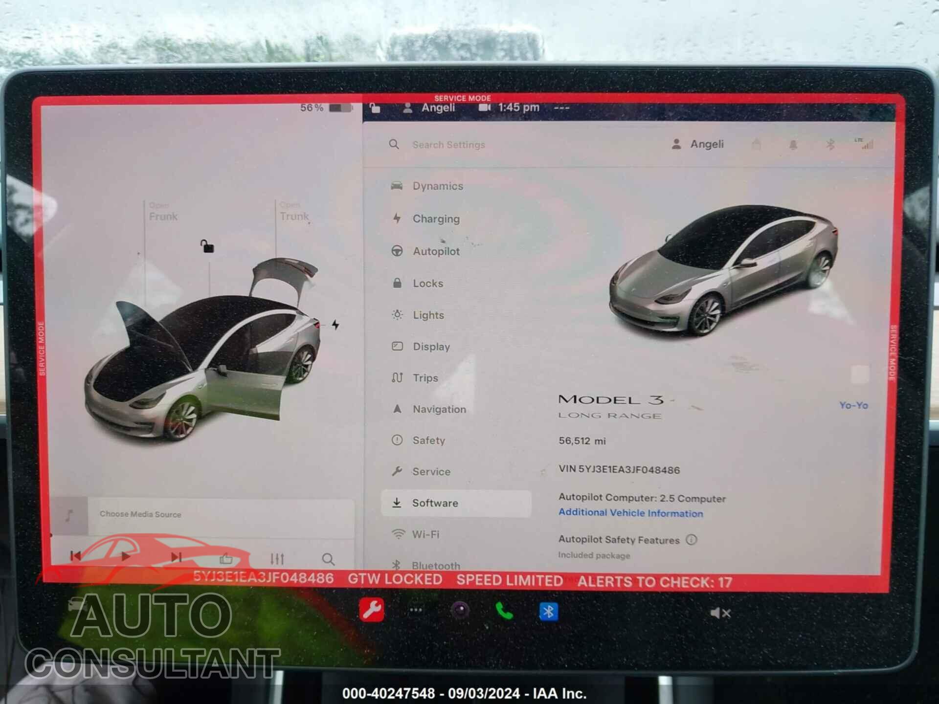 TESLA MODEL 3 2018 - 5YJ3E1EA3JF048486