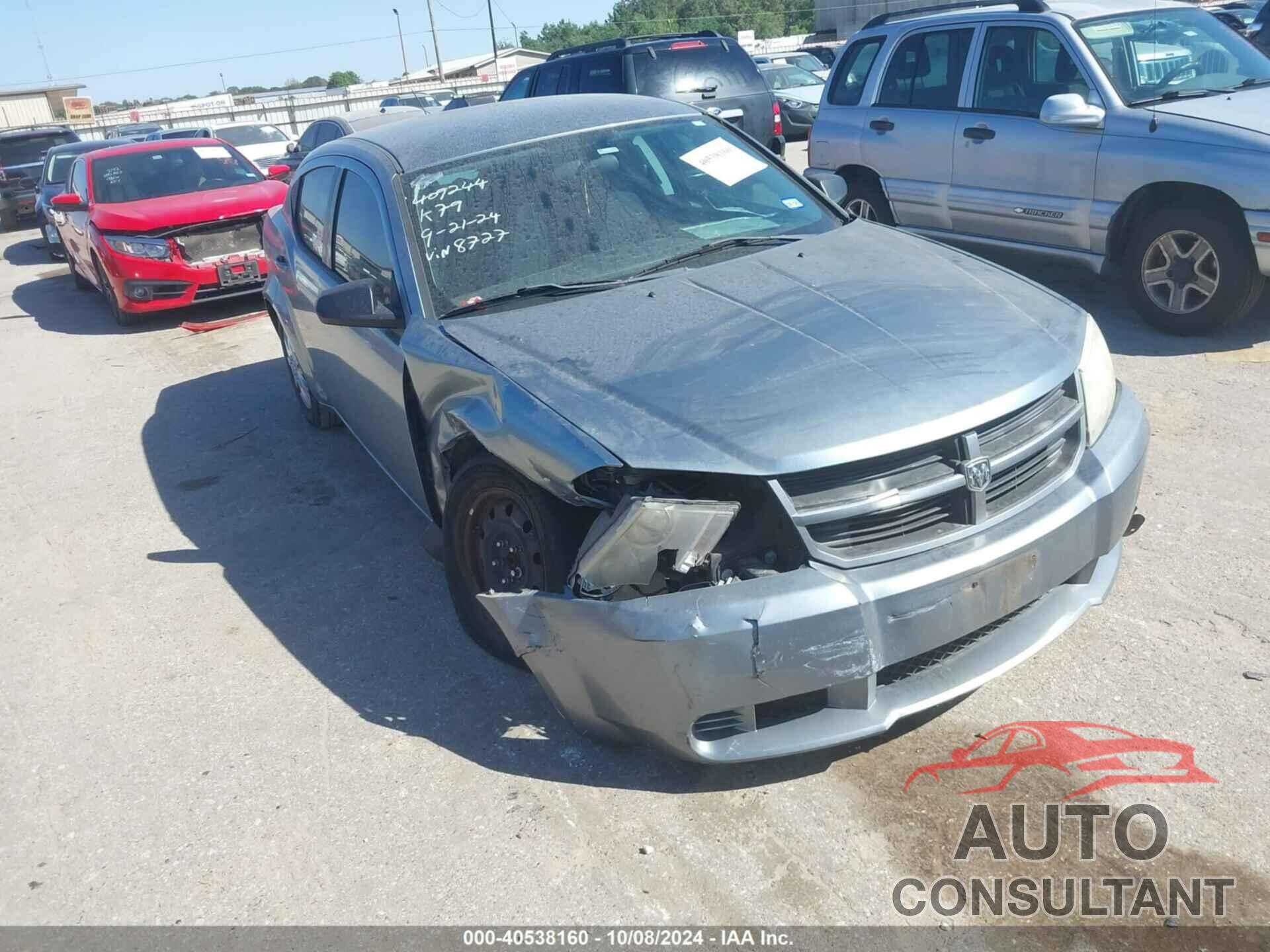 DODGE AVENGER 2010 - 1B3CC4FB5AN168727