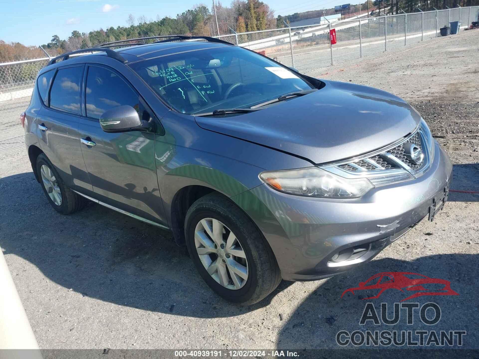 NISSAN MURANO 2013 - JN8AZ1MW8DW309124