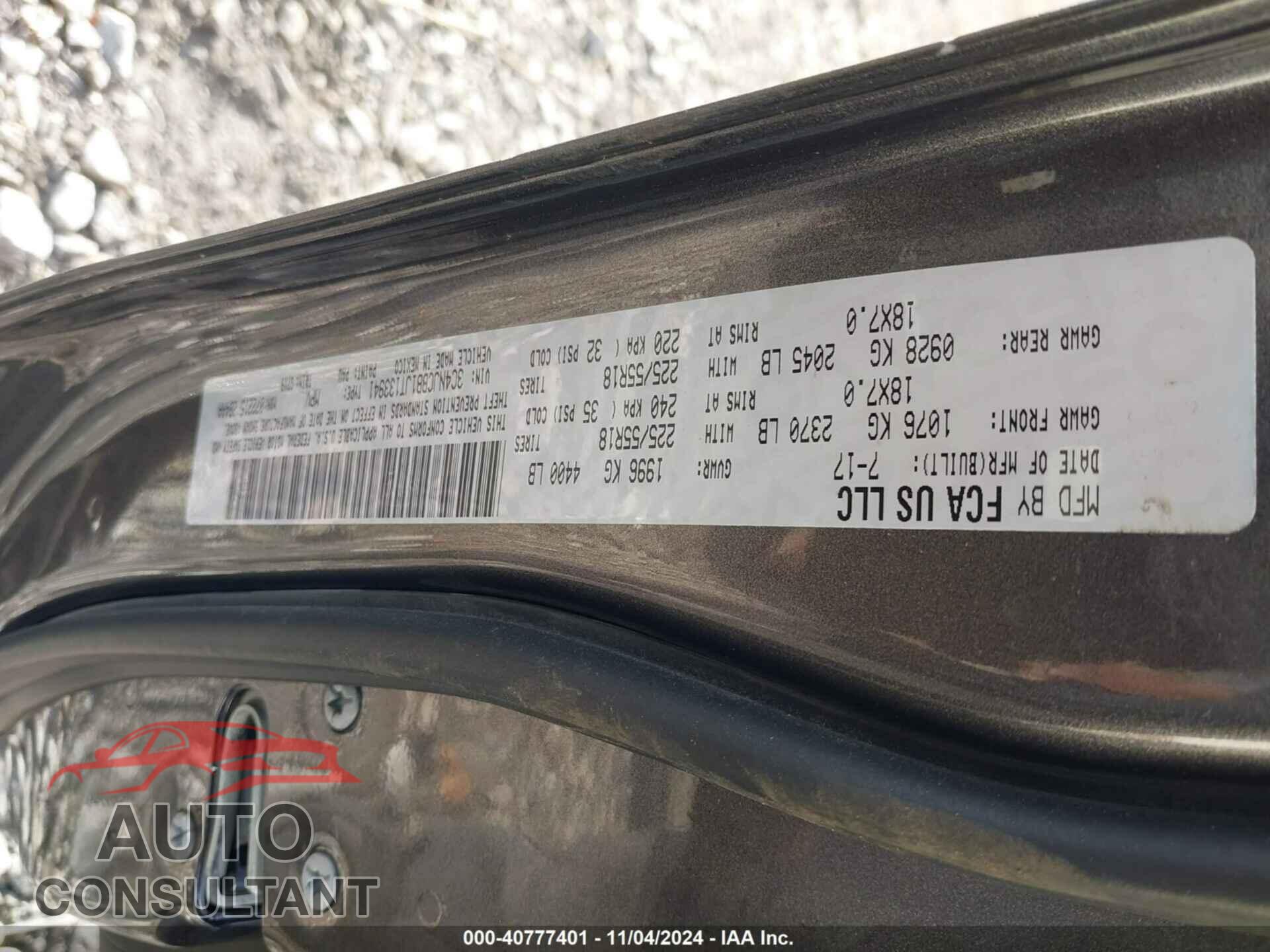 JEEP COMPASS 2018 - 3C4NJCBB1JT133941