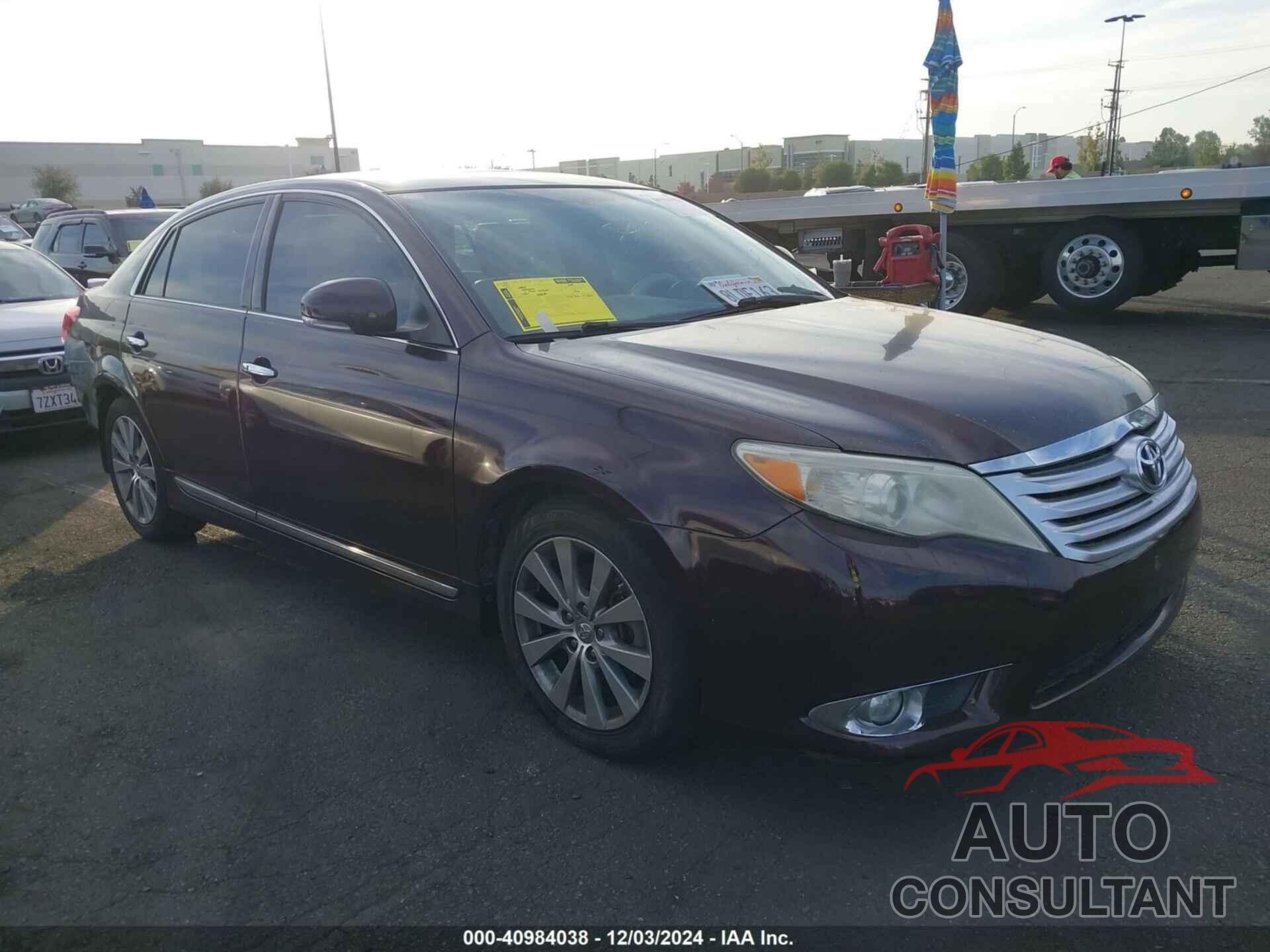 TOYOTA AVALON 2011 - 4T1BK3DB8BU426719