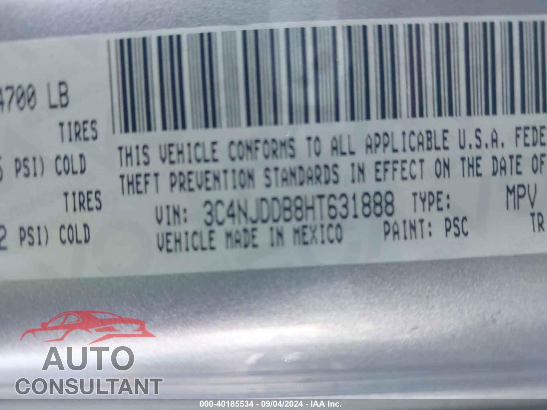 JEEP NEW COMPASS 2017 - 3C4NJDDB8HT631888