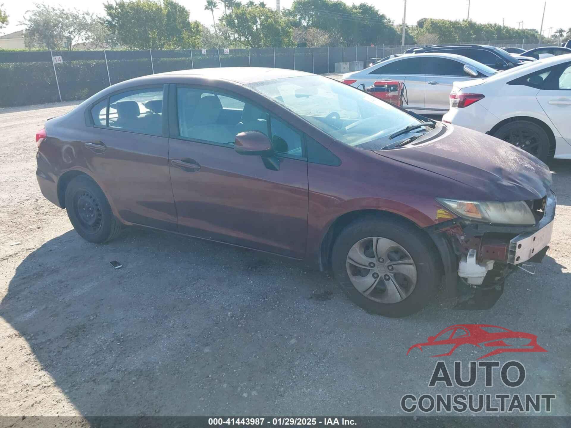 HONDA CIVIC 2013 - 19XFB2F55DE014606