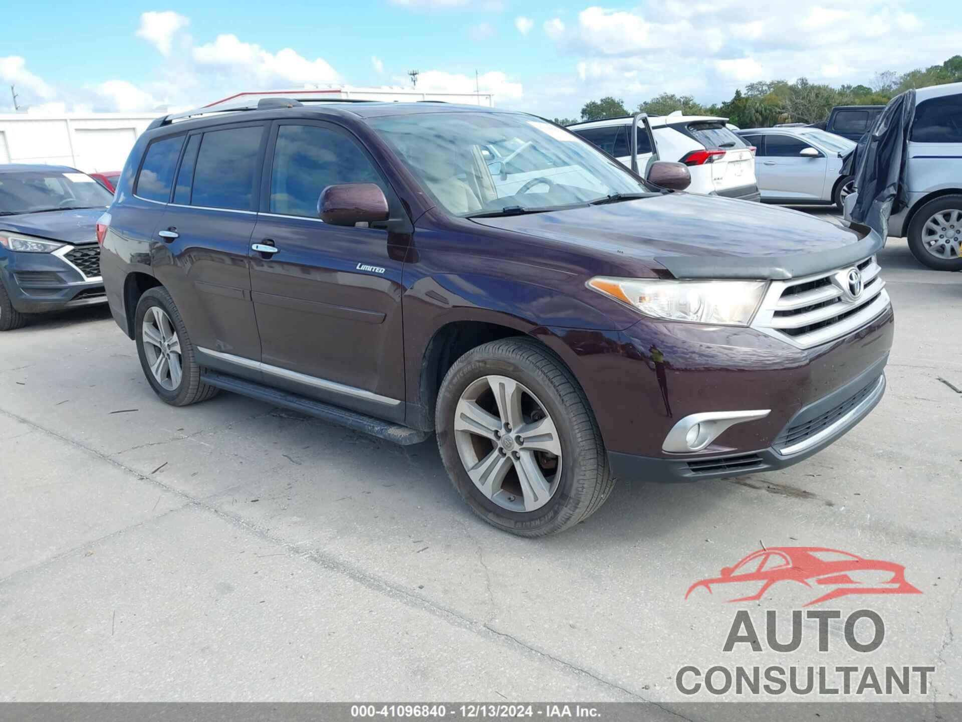 TOYOTA HIGHLANDER 2012 - 5TDYK3EH0CS054414