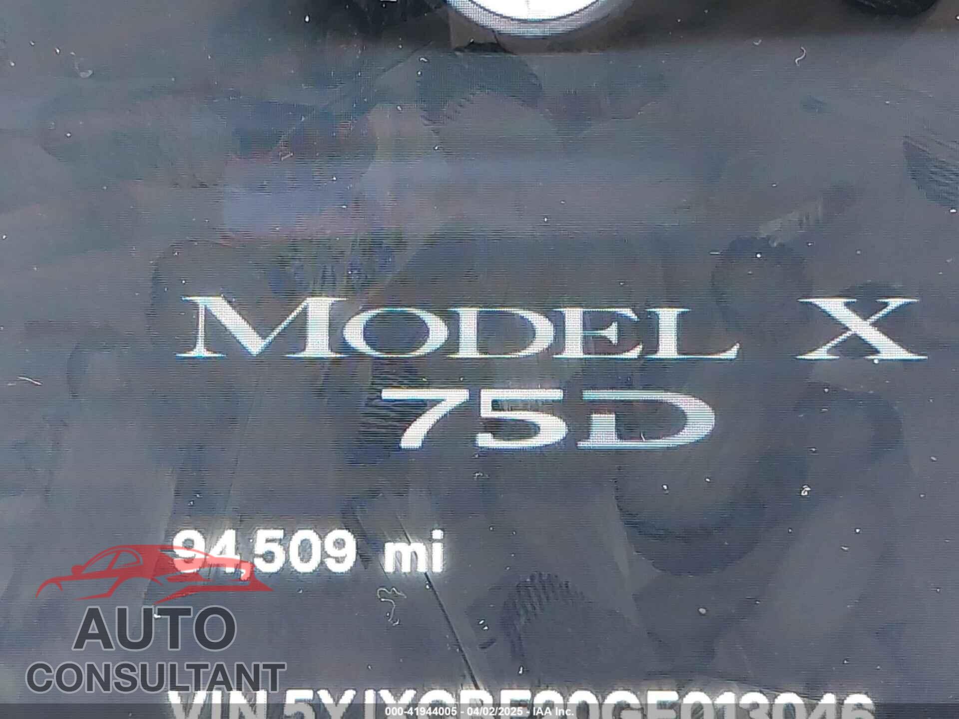 TESLA MODEL X 2016 - 5YJXCBE20GF013046