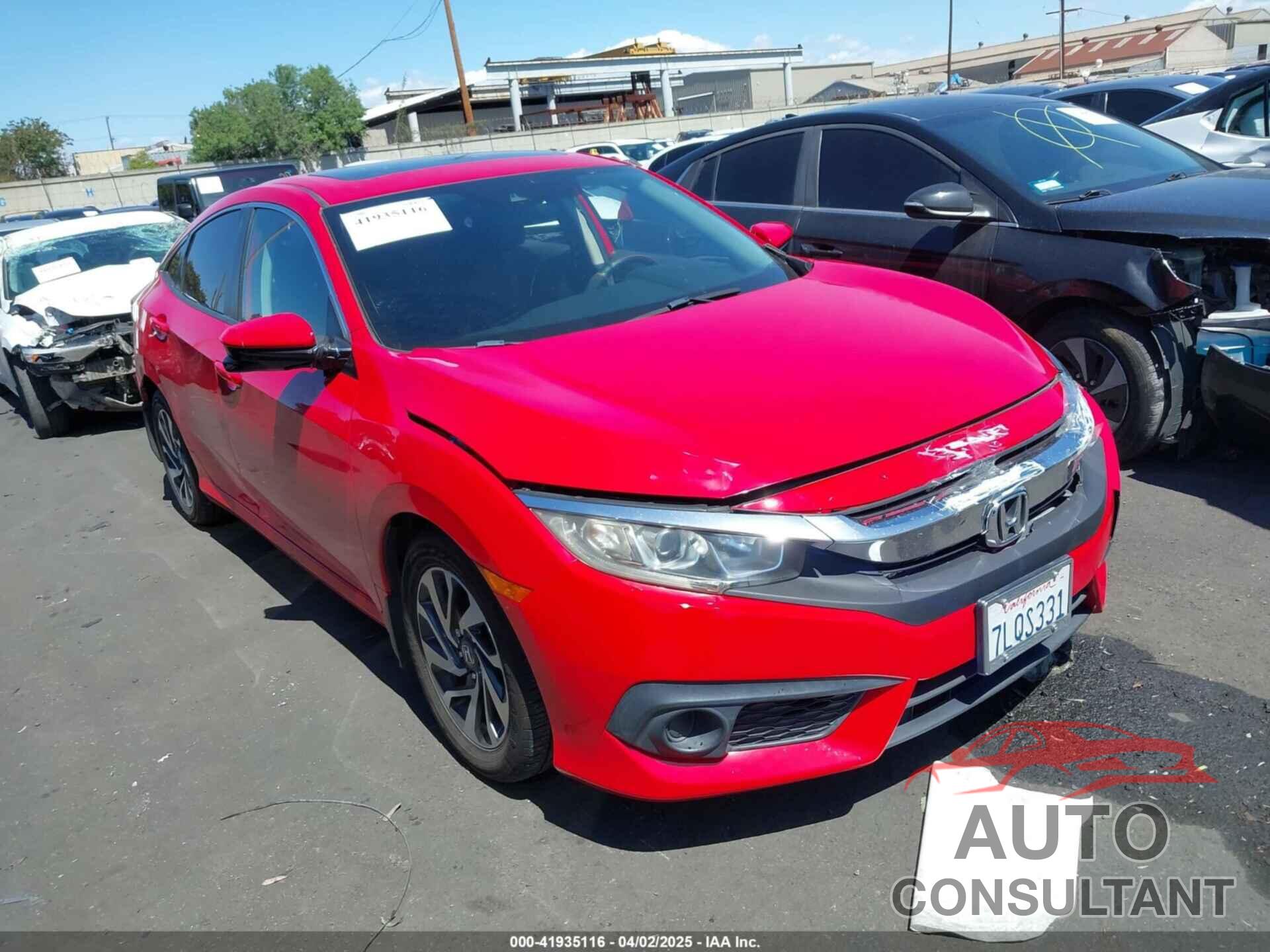 HONDA CIVIC 2016 - 2HGFC2F86GH504117