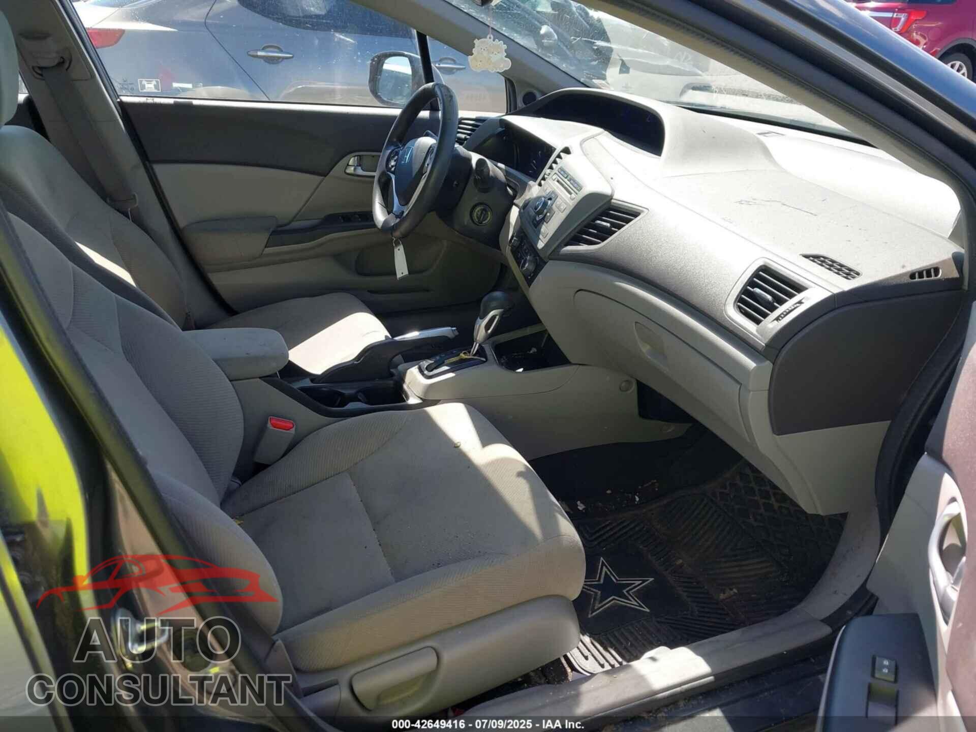 HONDA CIVIC 2012 - 19XFB2F84CE353446