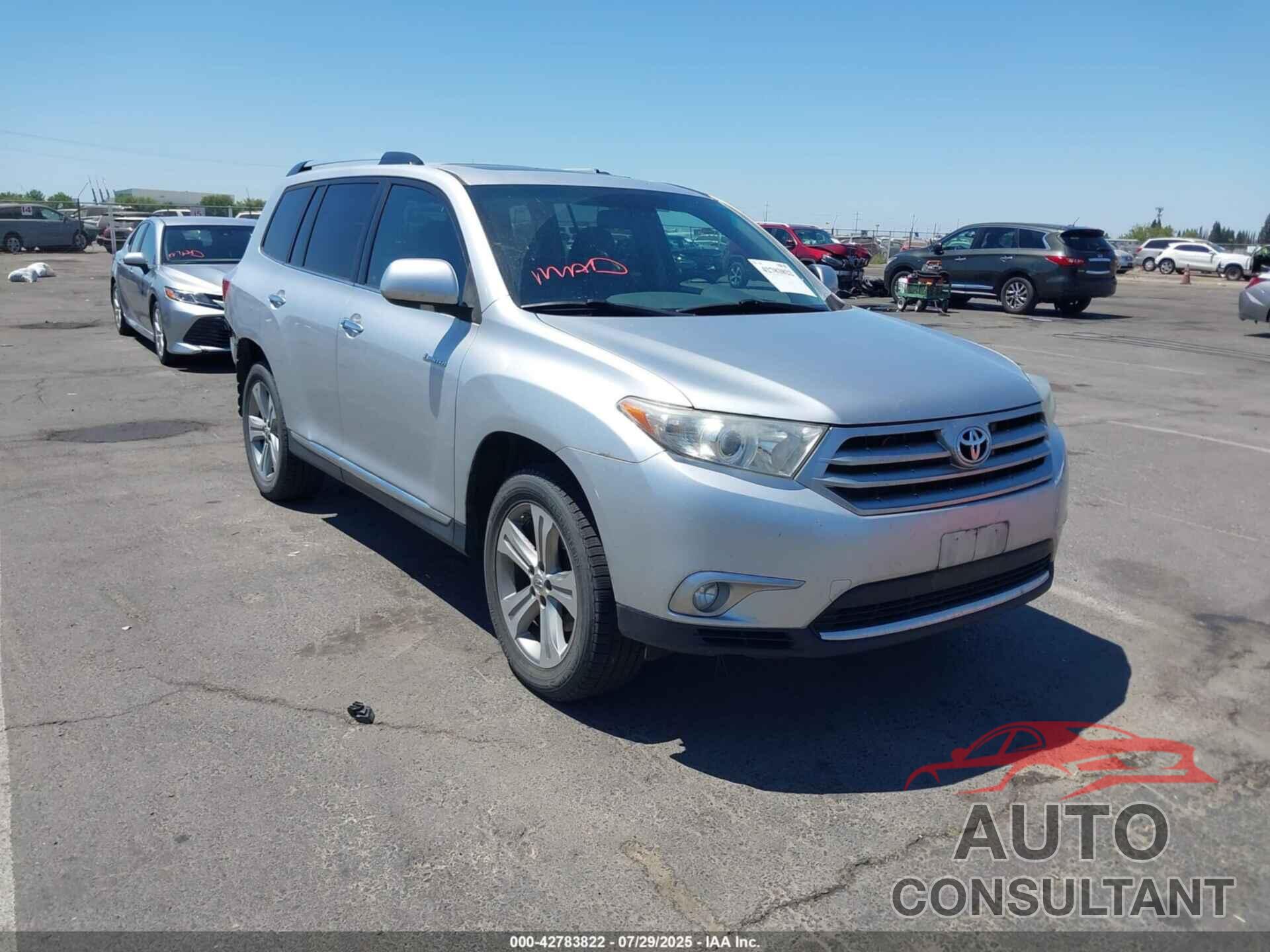 TOYOTA HIGHLANDER 2013 - 5TDDK3EH5DS198380