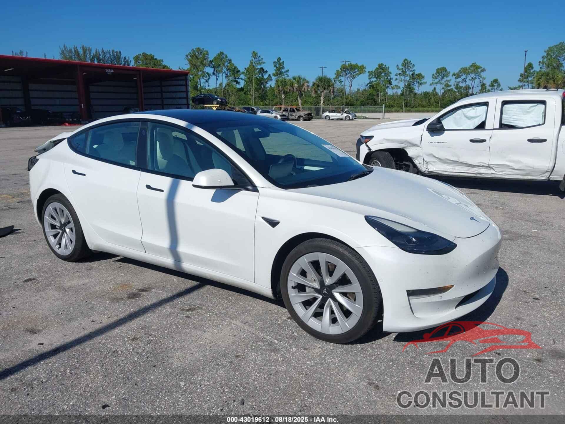 TESLA MODEL 3 2022 - 5YJ3E1EB1NF118856