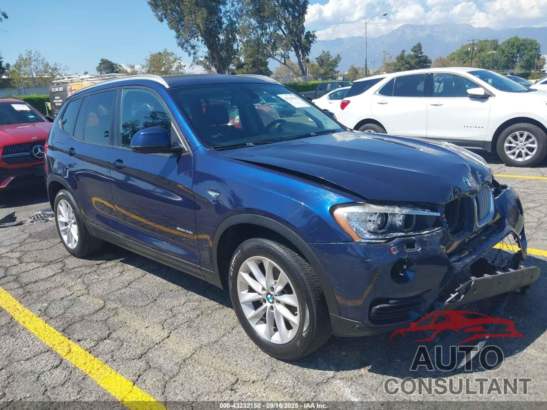 BMW X3 2017 - 5UXWZ7C34H0V88445