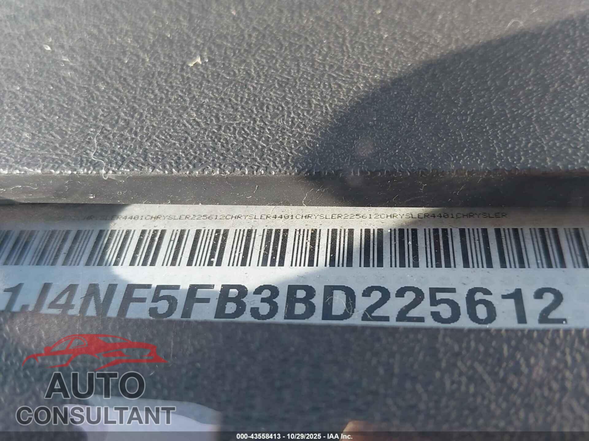 JEEP COMPASS 2011 - 1J4NF5FB3BD225612