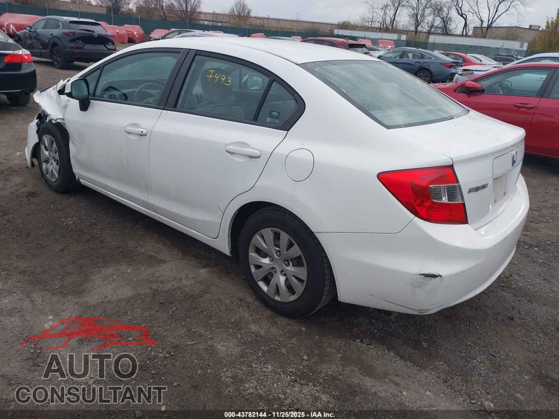 HONDA CIVIC 2012 - 19XFB2F56CE356435