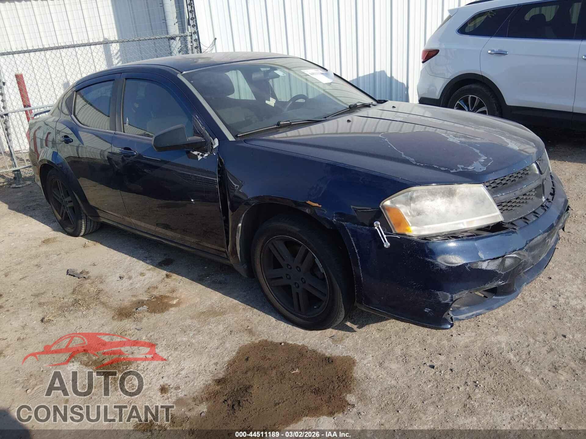 DODGE AVENGER 2013 - 1C3CDZAG4DN582246