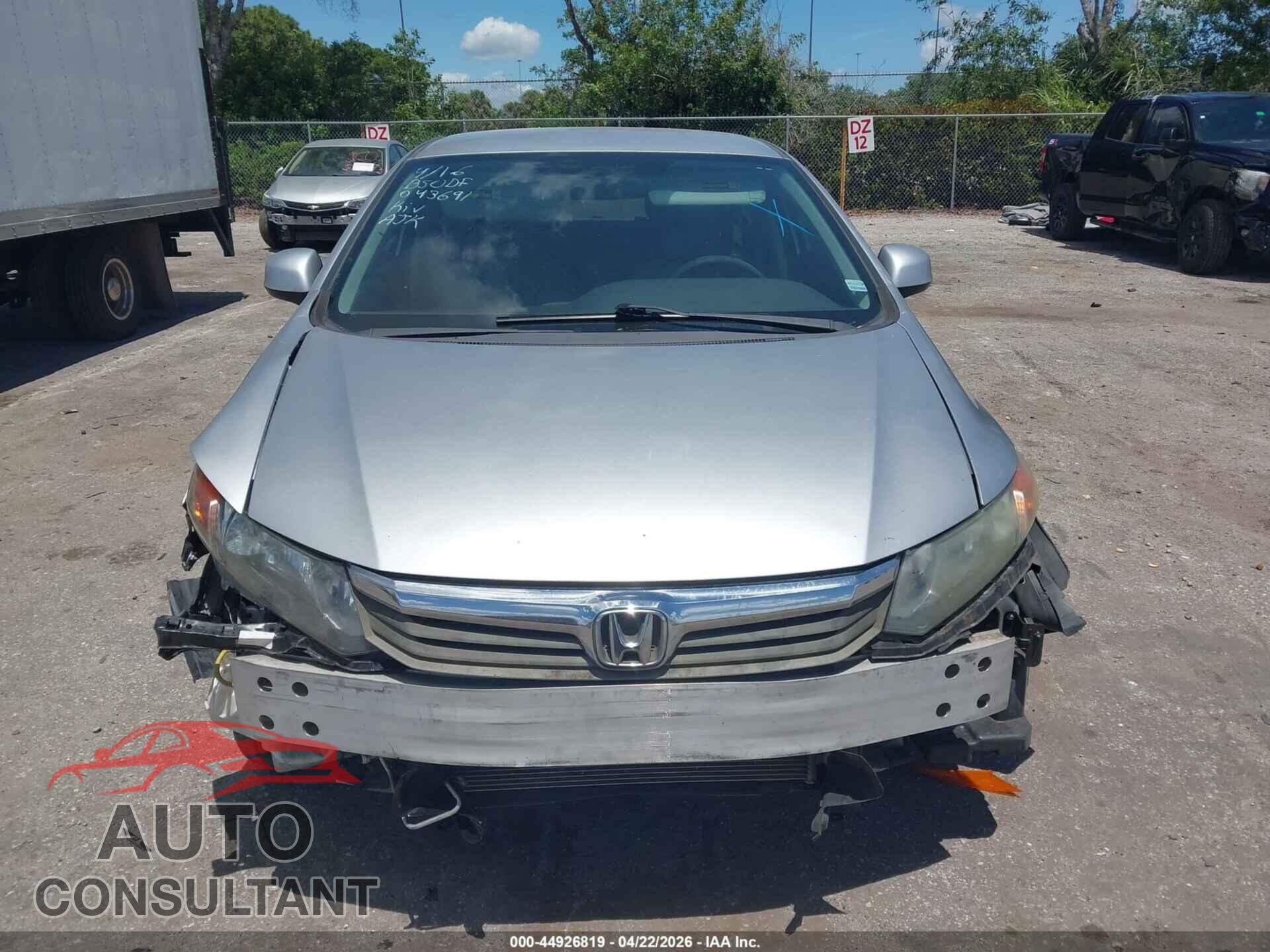 HONDA CIVIC 2012 - 19XFB2F54CE043691