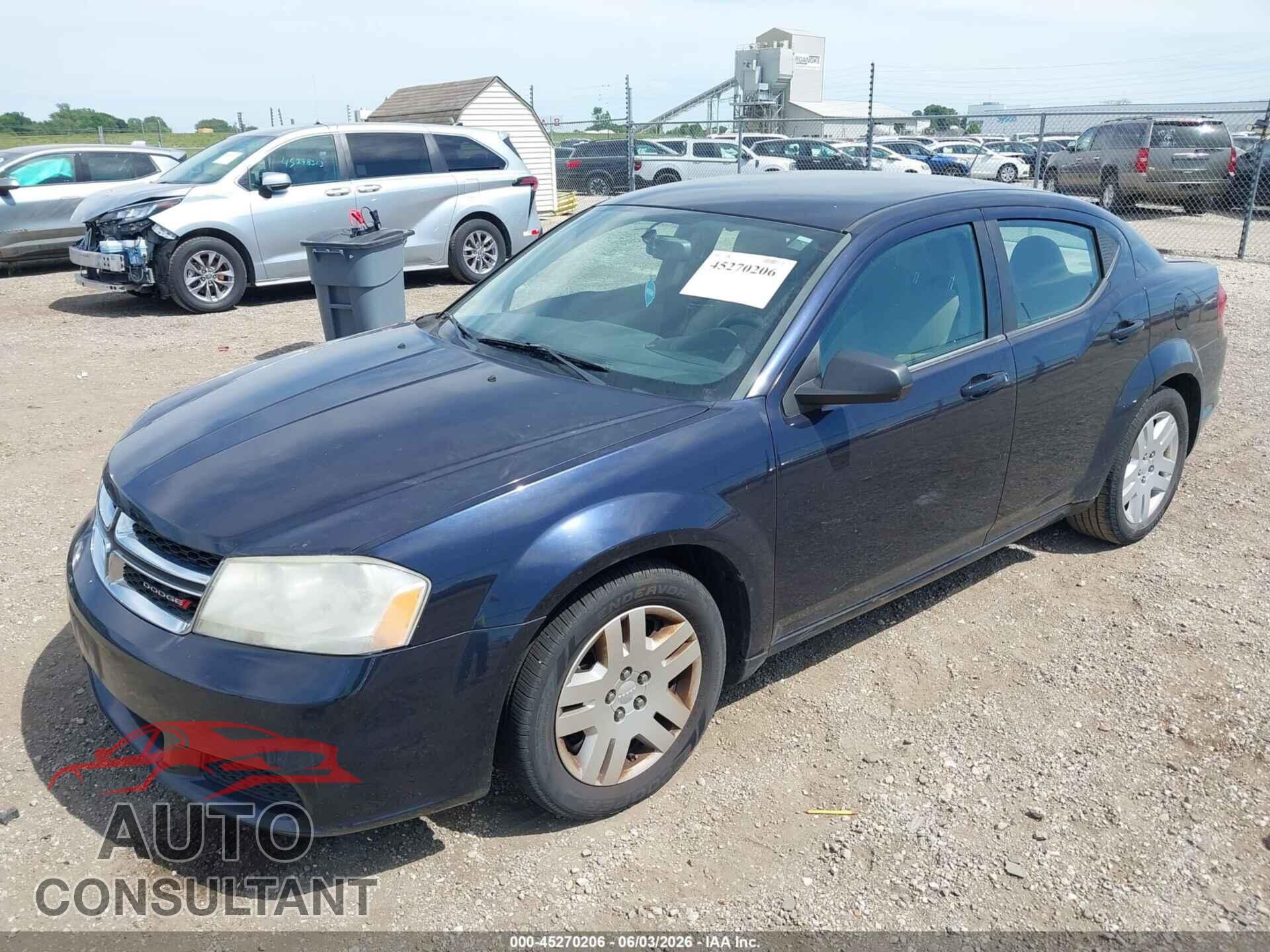 DODGE AVENGER 2012 - 1C3CDZAB3CN211775