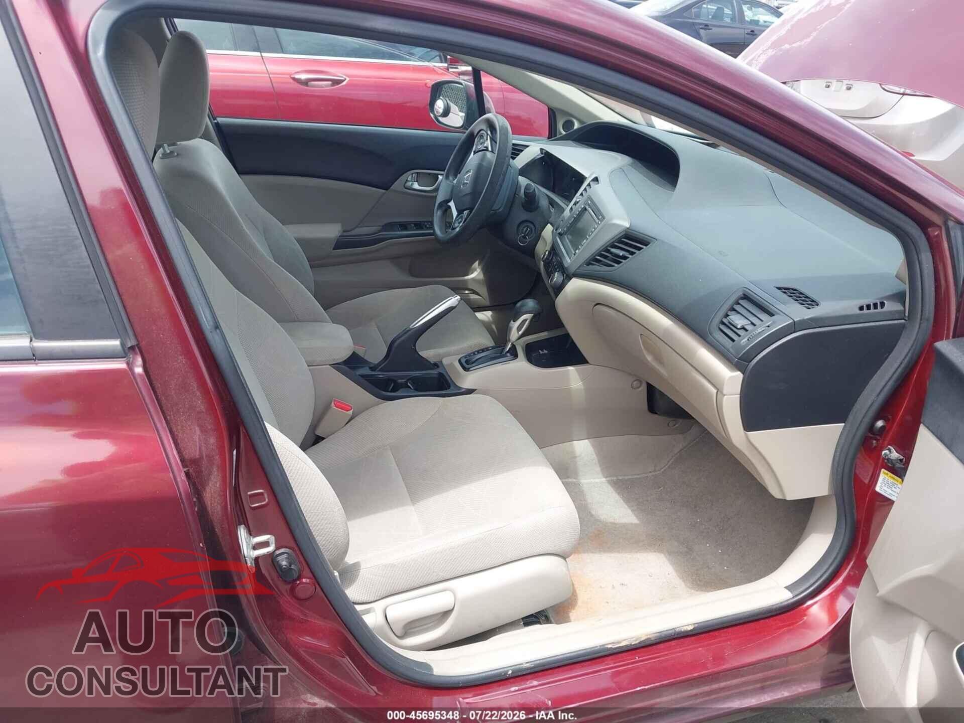 HONDA CIVIC 2012 - 2HGFB2F85CH543763