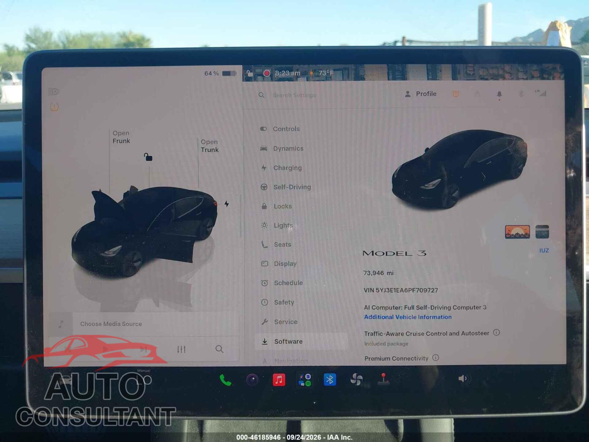 TESLA MODEL 3 2023 - 5YJ3E1EA6PF709727