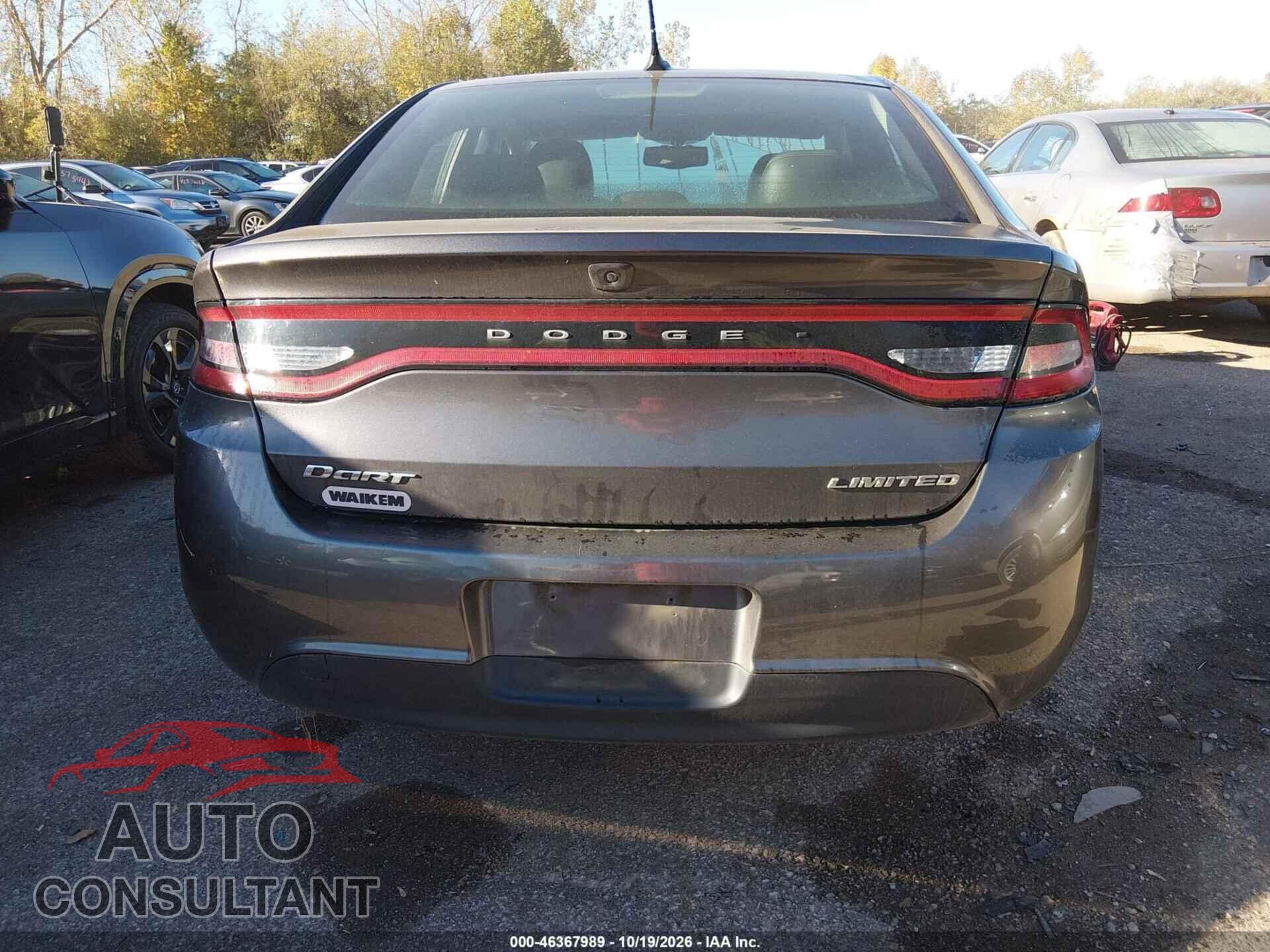 DODGE DART 2015 - 1C3CDFCB2FD213717