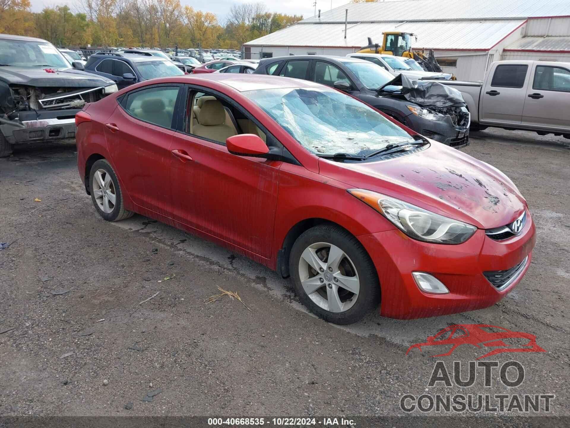 HYUNDAI ELANTRA 2012 - KMHDH4AE9CU418996