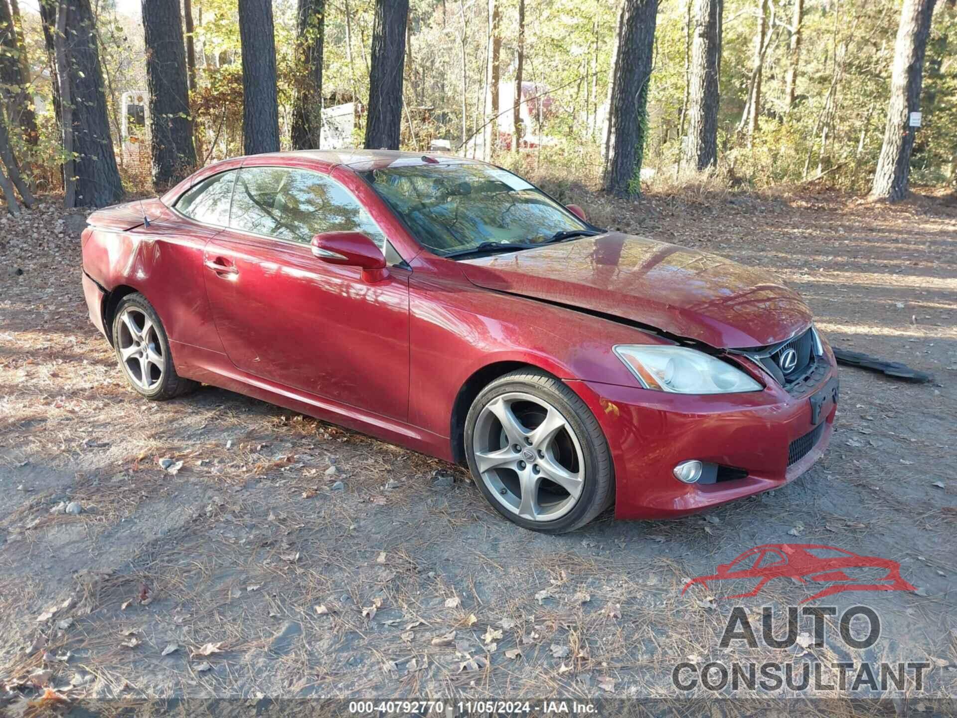 LEXUS IS 250C 2010 - JTHFF2C2XA2501810