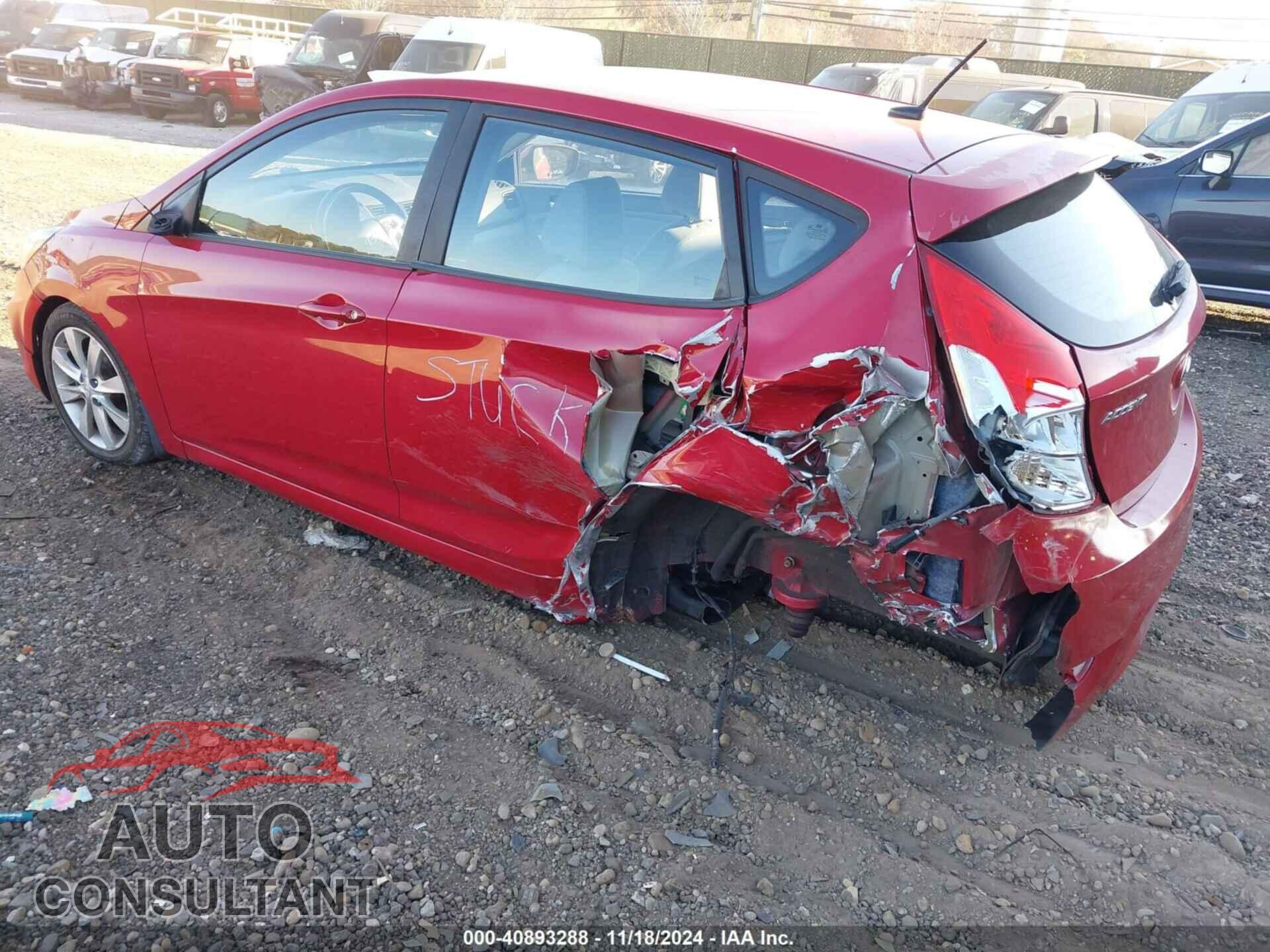 HYUNDAI ACCENT 2012 - KMHCU5AE5CU018995