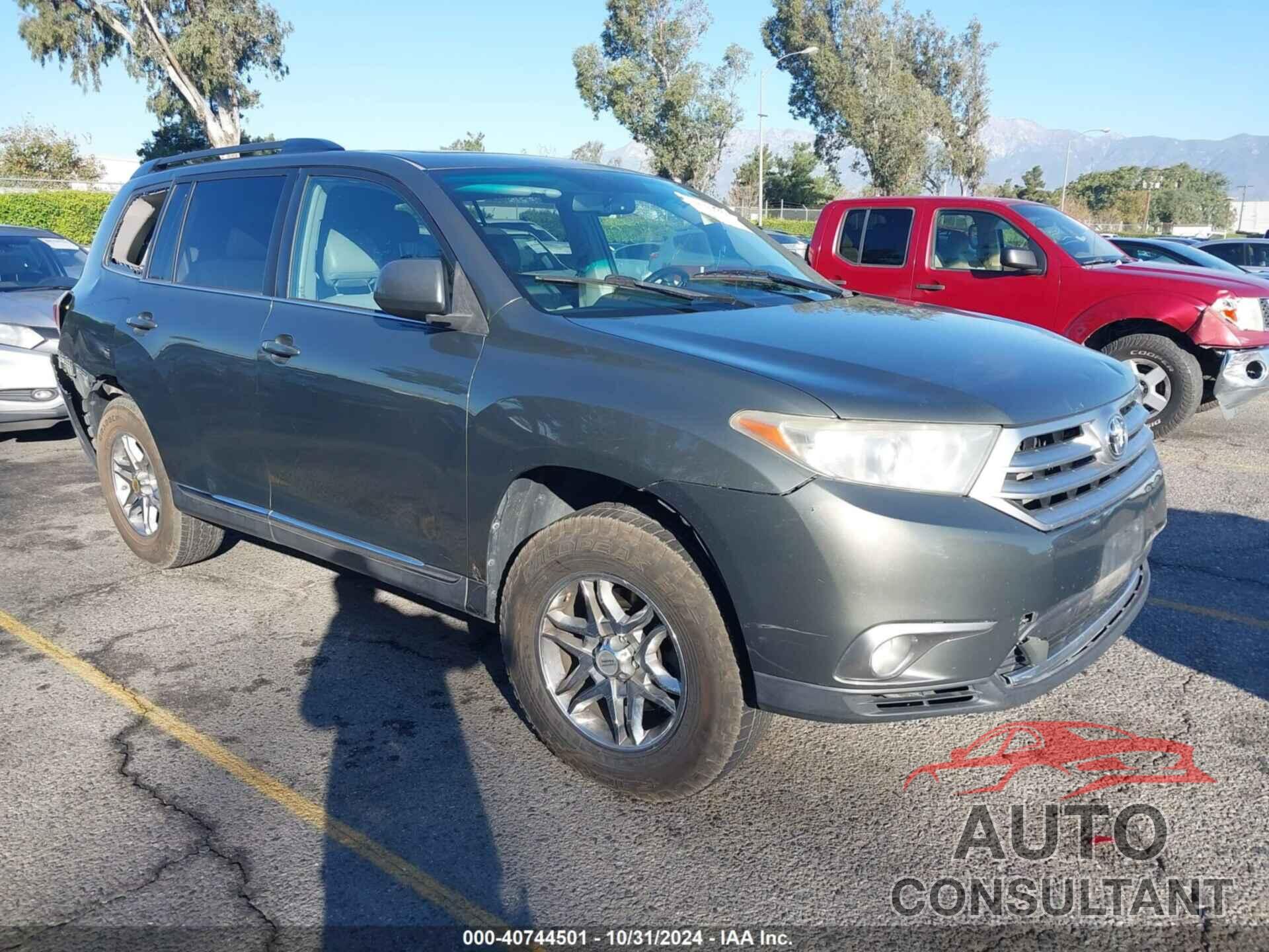 TOYOTA HIGHLANDER 2012 - 5TDBK3EH3CS123487