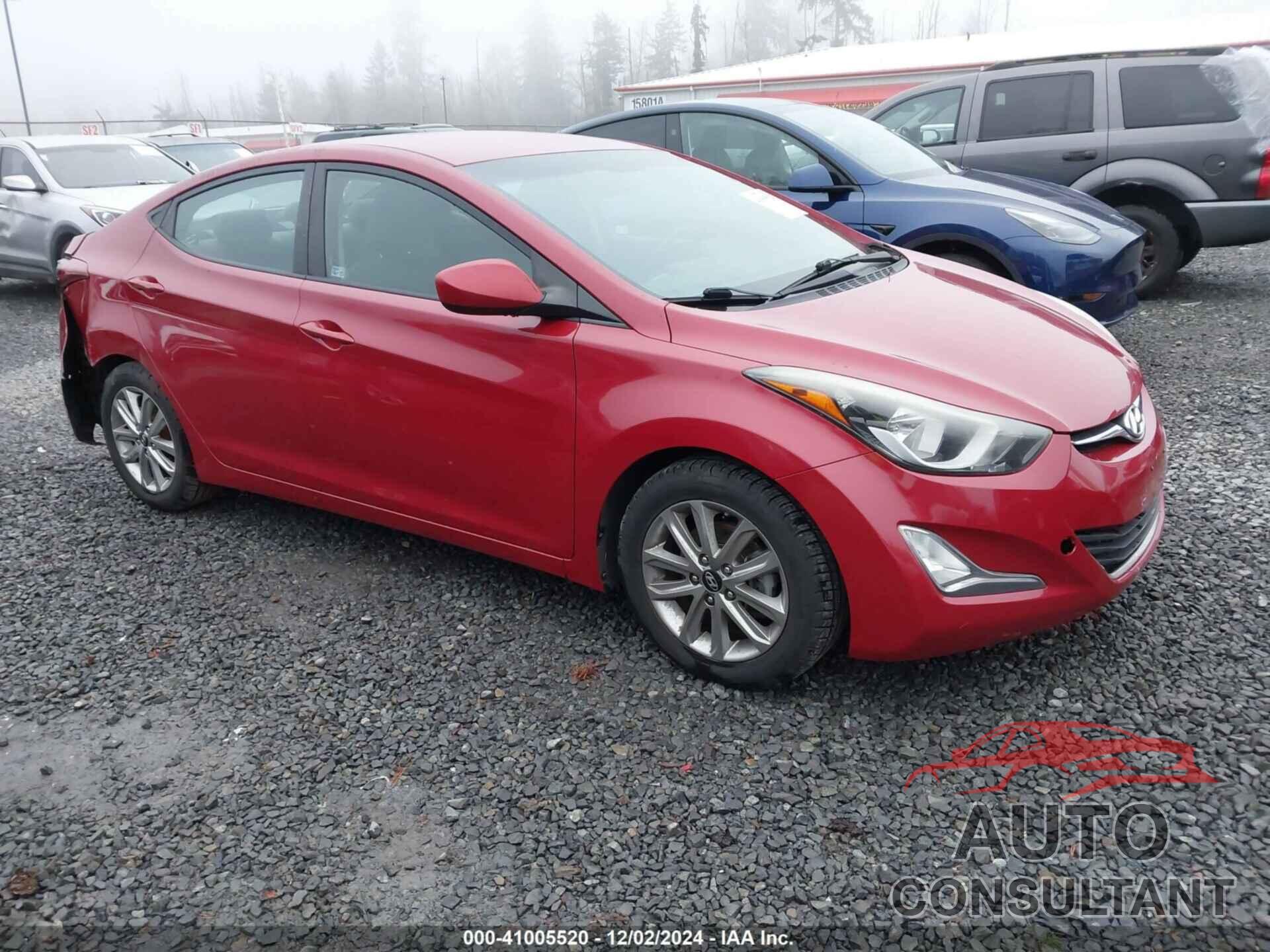 HYUNDAI ELANTRA 2014 - KMHDH4AEXEU092595