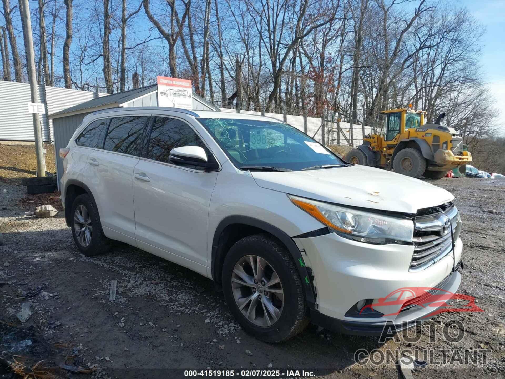 TOYOTA HIGHLANDER 2015 - 5TDJKRFH5FS181408